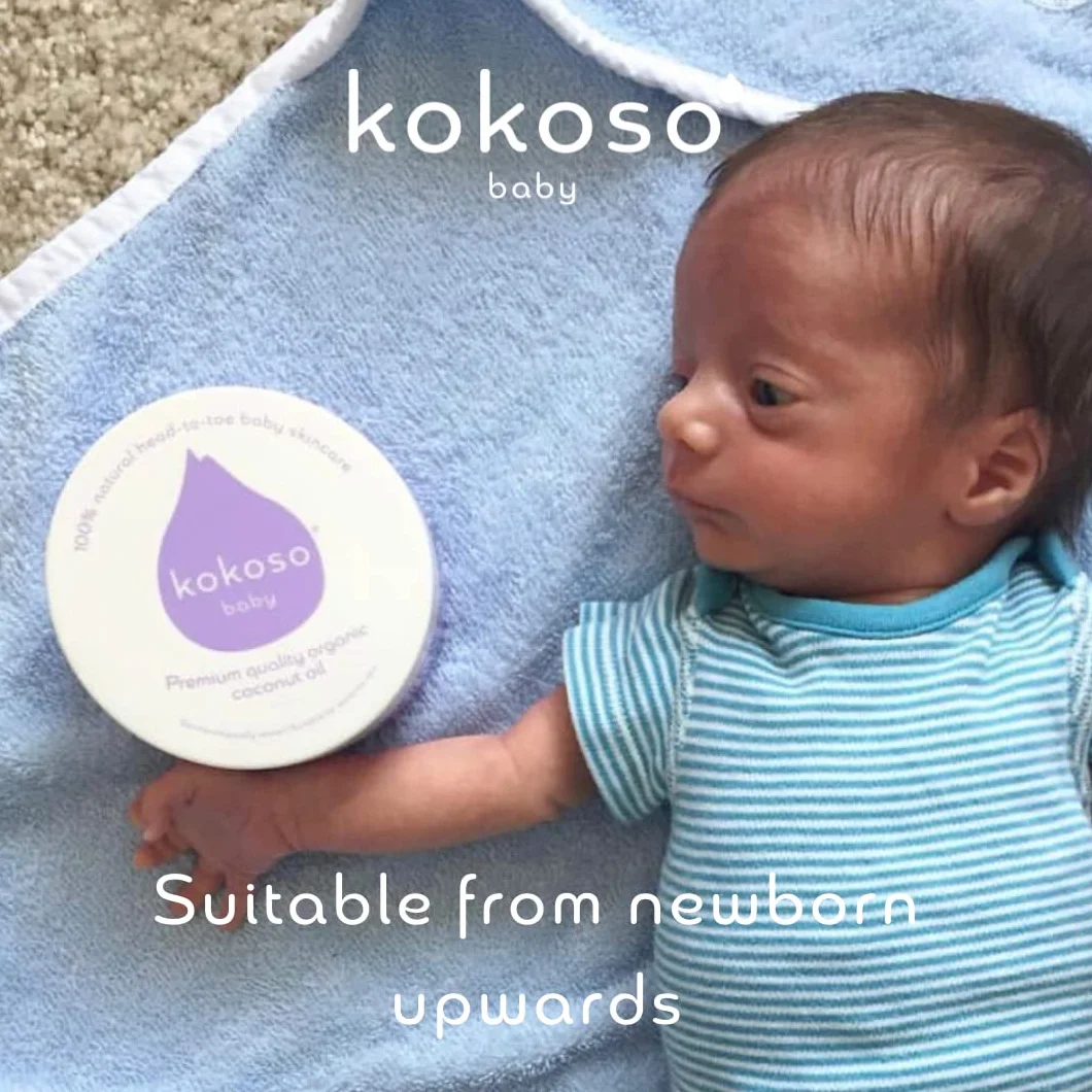 Kokoso Huile de noix de coco bio pour bébé 100% naturelle 70g