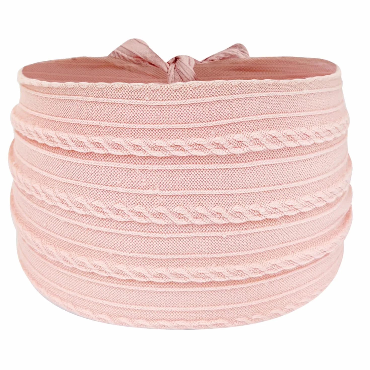 Bandeau Turban Bébé Fille Nylon Élastique Souple Rose Blanc 2 Pièces