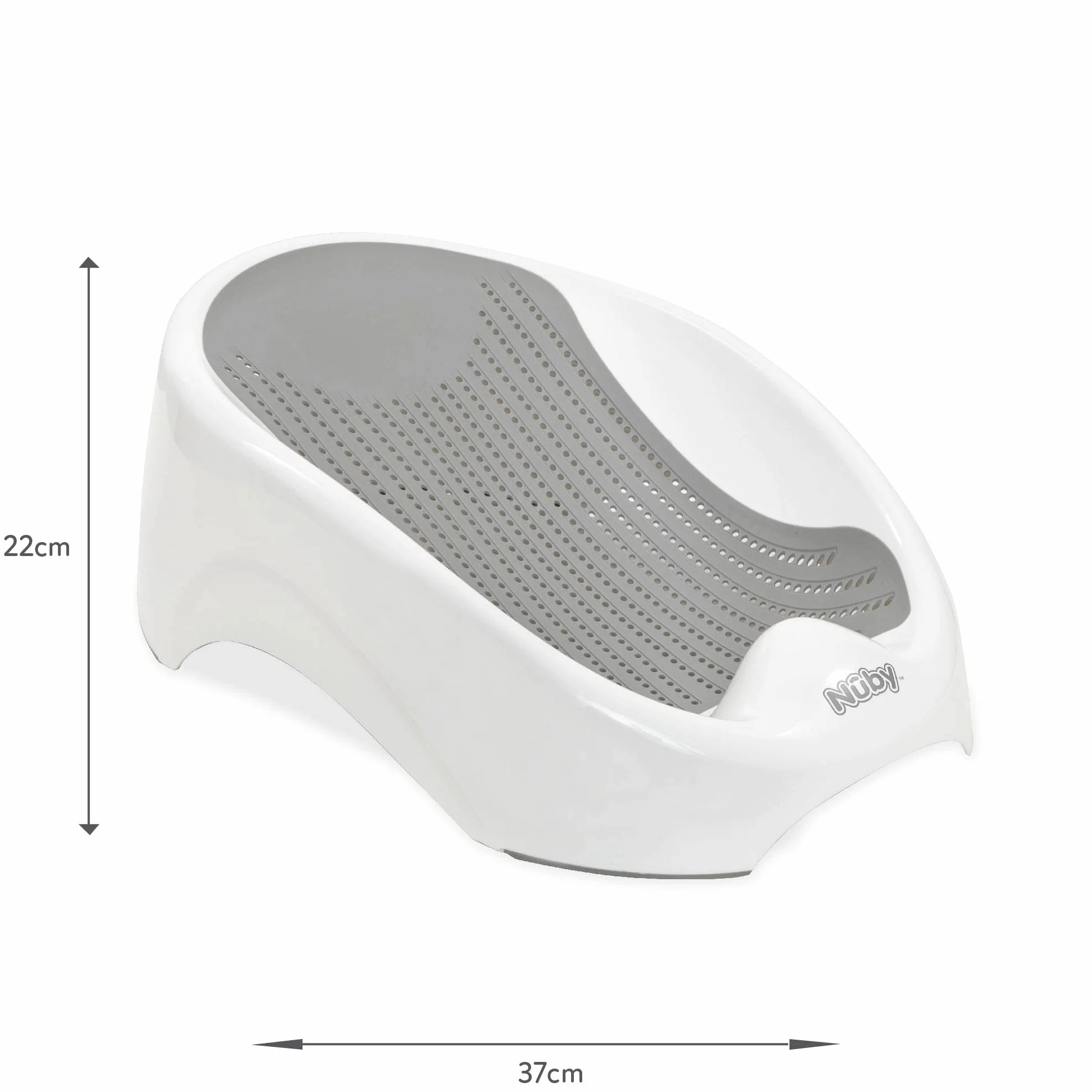 Nuby Transat de Bain Nouveau-né Ergonomique Antidérapant Blanc