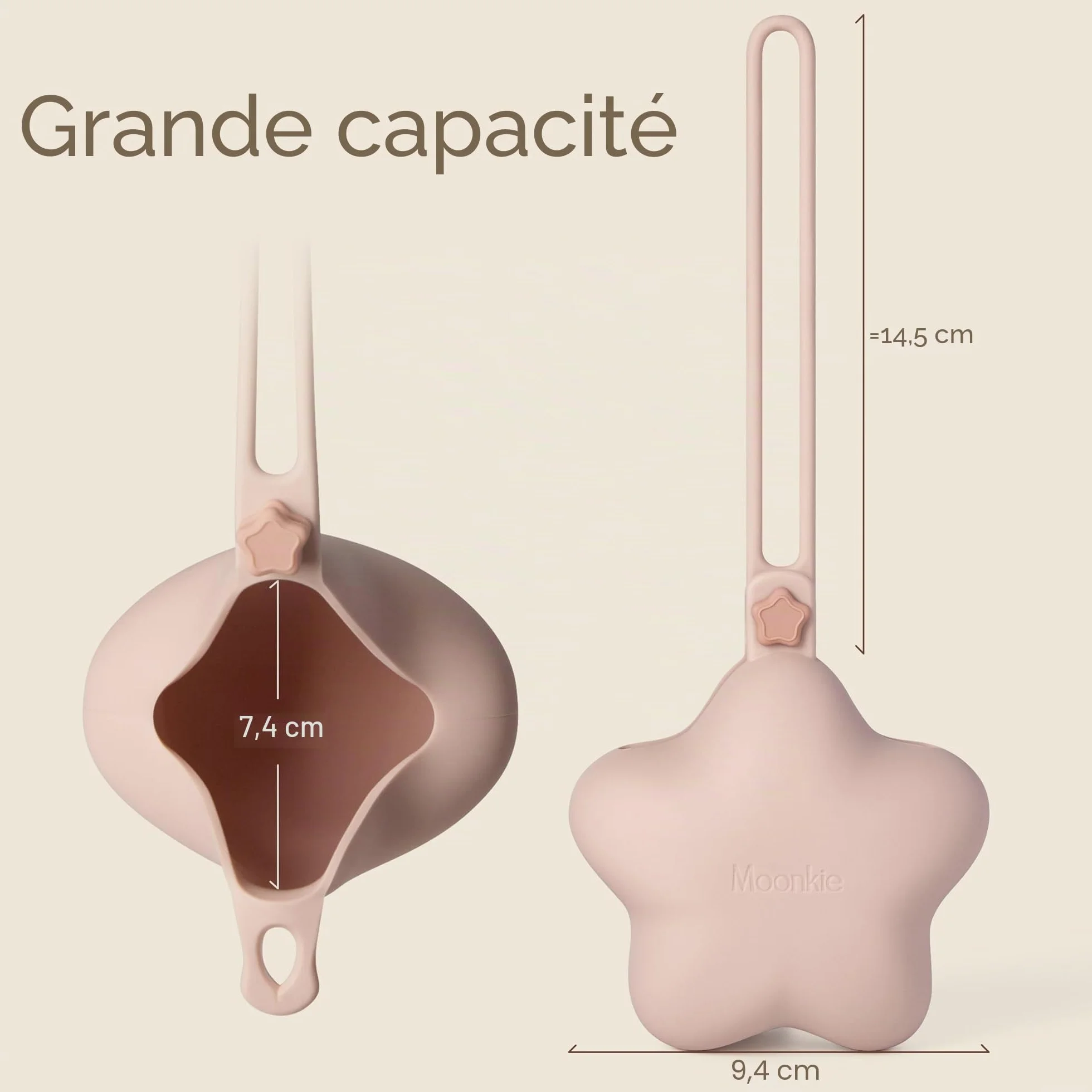 Moonkie Boîte à Tétine Bébé 2 PCS Silicone Imperméable Étui Portable sans BPA Blush Lilas Doux