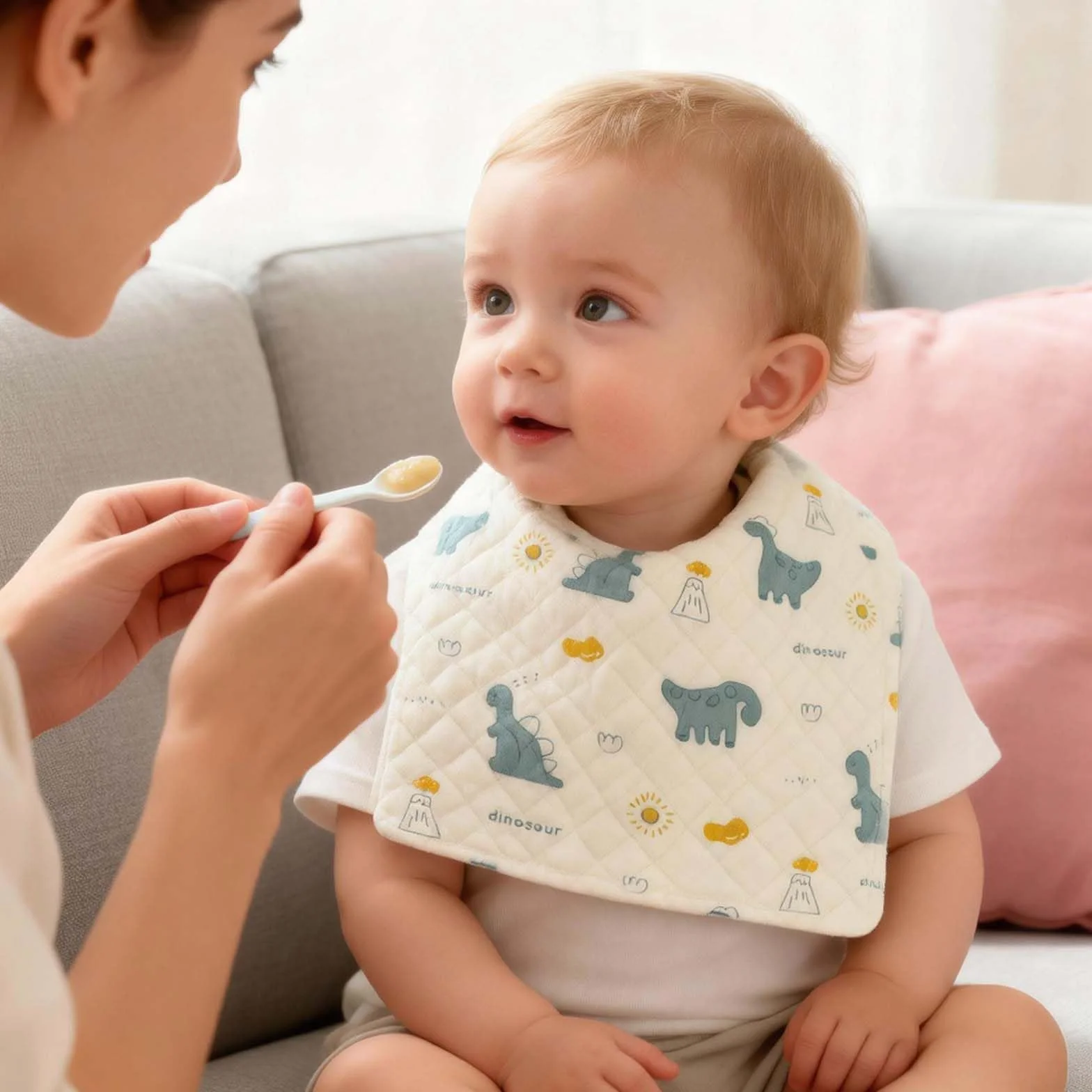 Langes Bebe Coton 25x25cm Lot 6 - Carre Coton Bebe Multi Usage Doux et Absorbants