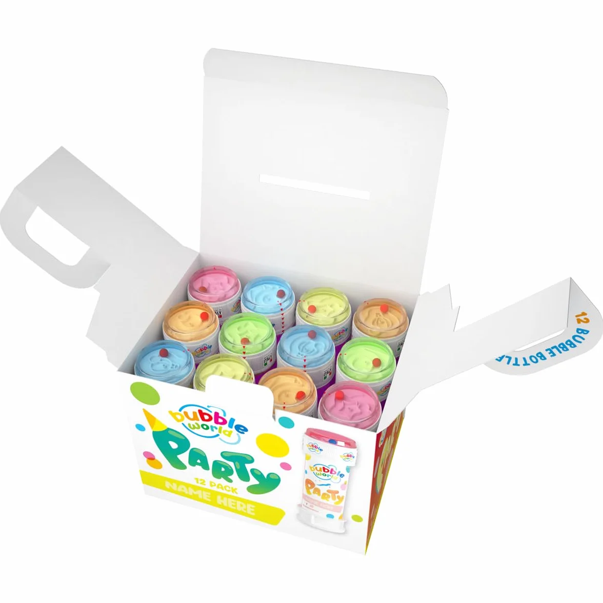 Bulles de Savon Multicolor Pack de 12 x 60ml
