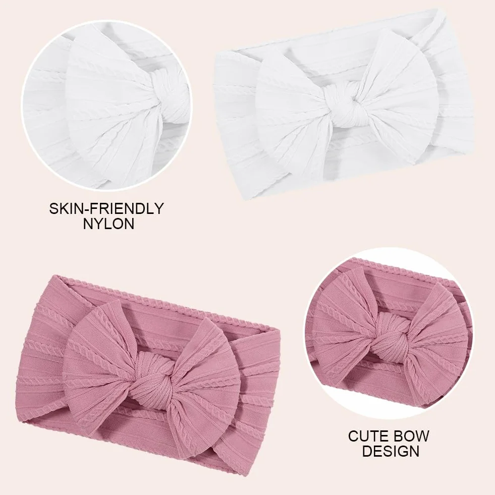 Bandeau Bébé Fille Nylon Souple Hypoallergénique 0-3 Ans Accessoire Photo Mariage