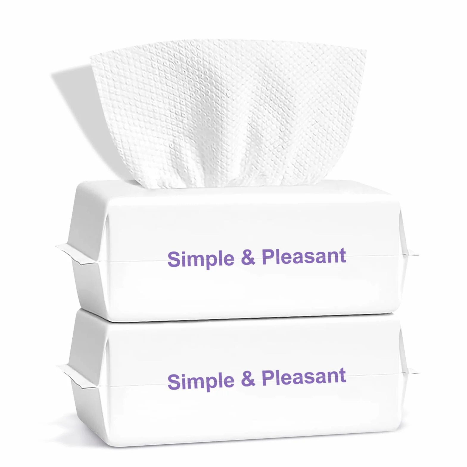 Serviettes Jetables Visage Coton Lingettes Sèches Utilisation Humide Sèche Peaux Sensibles Bébé Démaquillantes Soin Voyage 2 Paquets