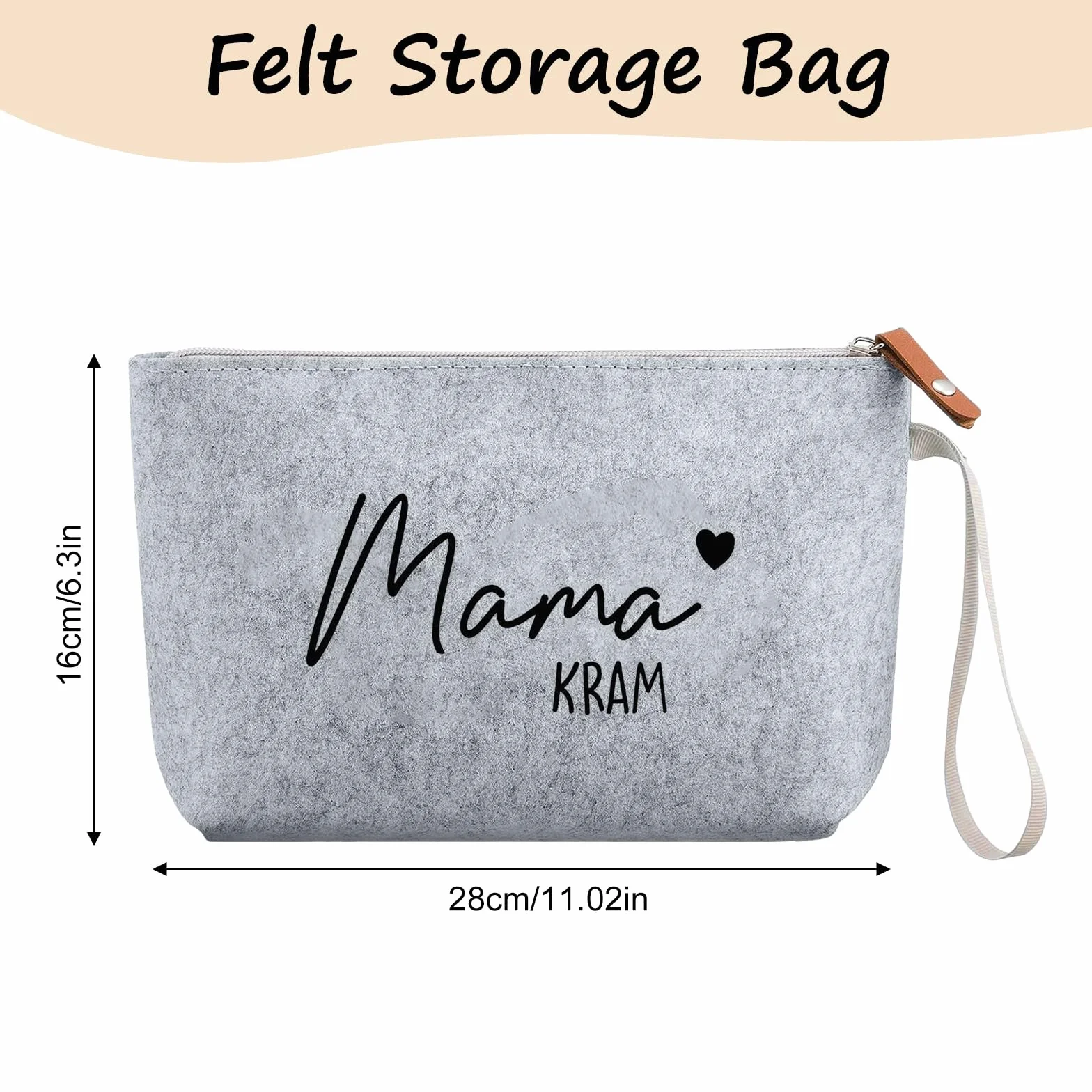 Pochette Maman Trousse de Toilette Bebe Cadeau Future Maman 2 Pièces Voyage