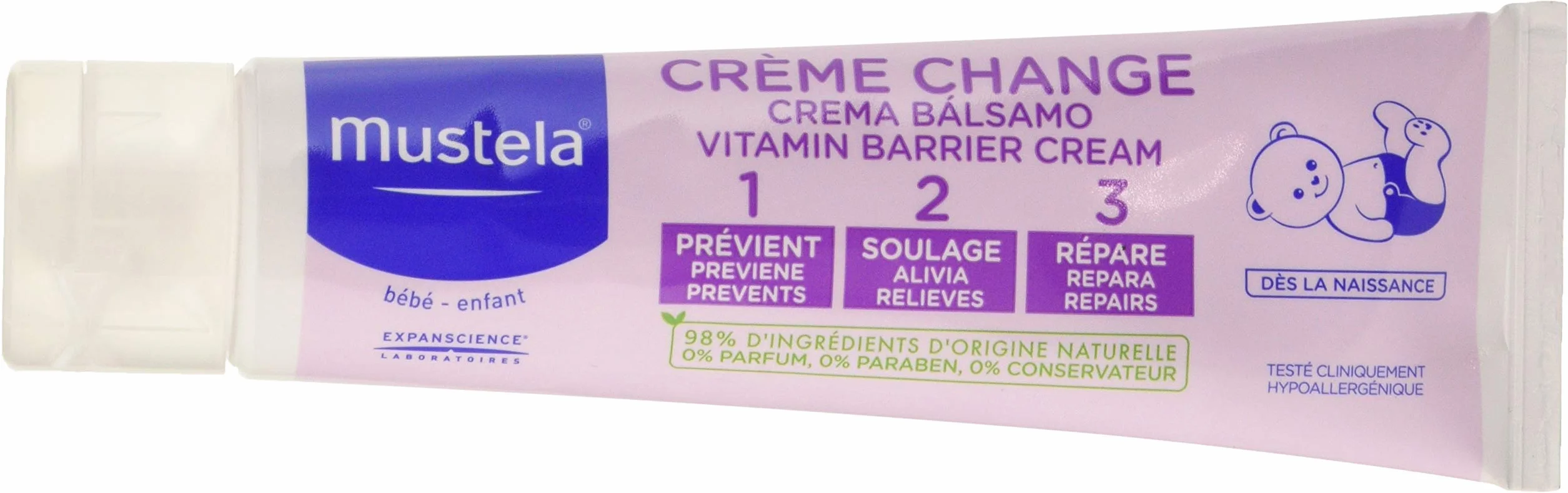 Mustela Crème pour le change à la Perséose d'Avocat BIO 100ml - Prévient et apaise les rougeurs