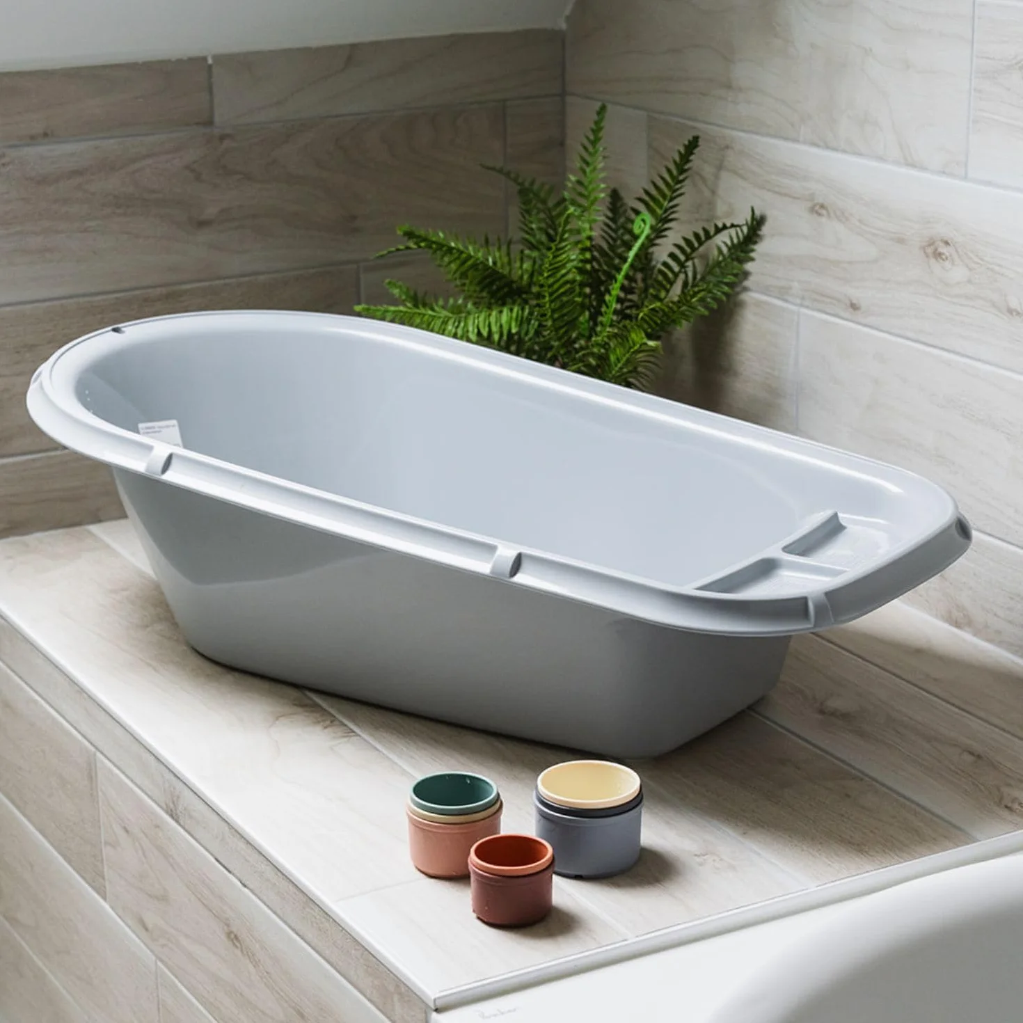 THERMOBABY Baignoire LUXE Bain de bébé Gris Charme Fabriqué en France