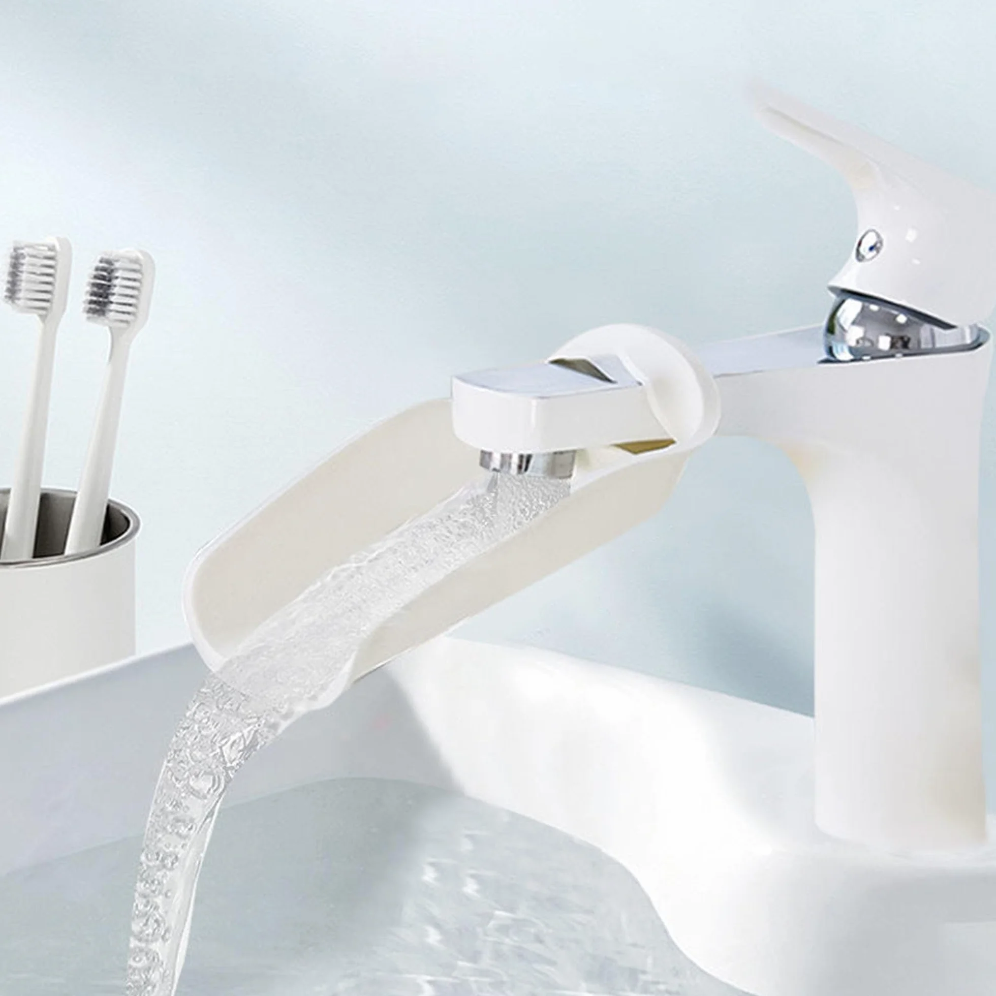 Lot de 3 Robinet Extension de Robinet Prolongateur pour Enfants Tap Extender, Blanc