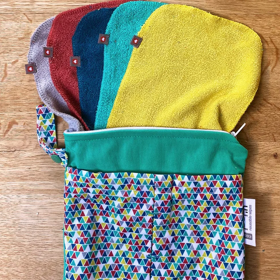 Lingettes réutilisables en bambou pour bébé Lot de 10 20 x 15 cm Couleurs extra douces