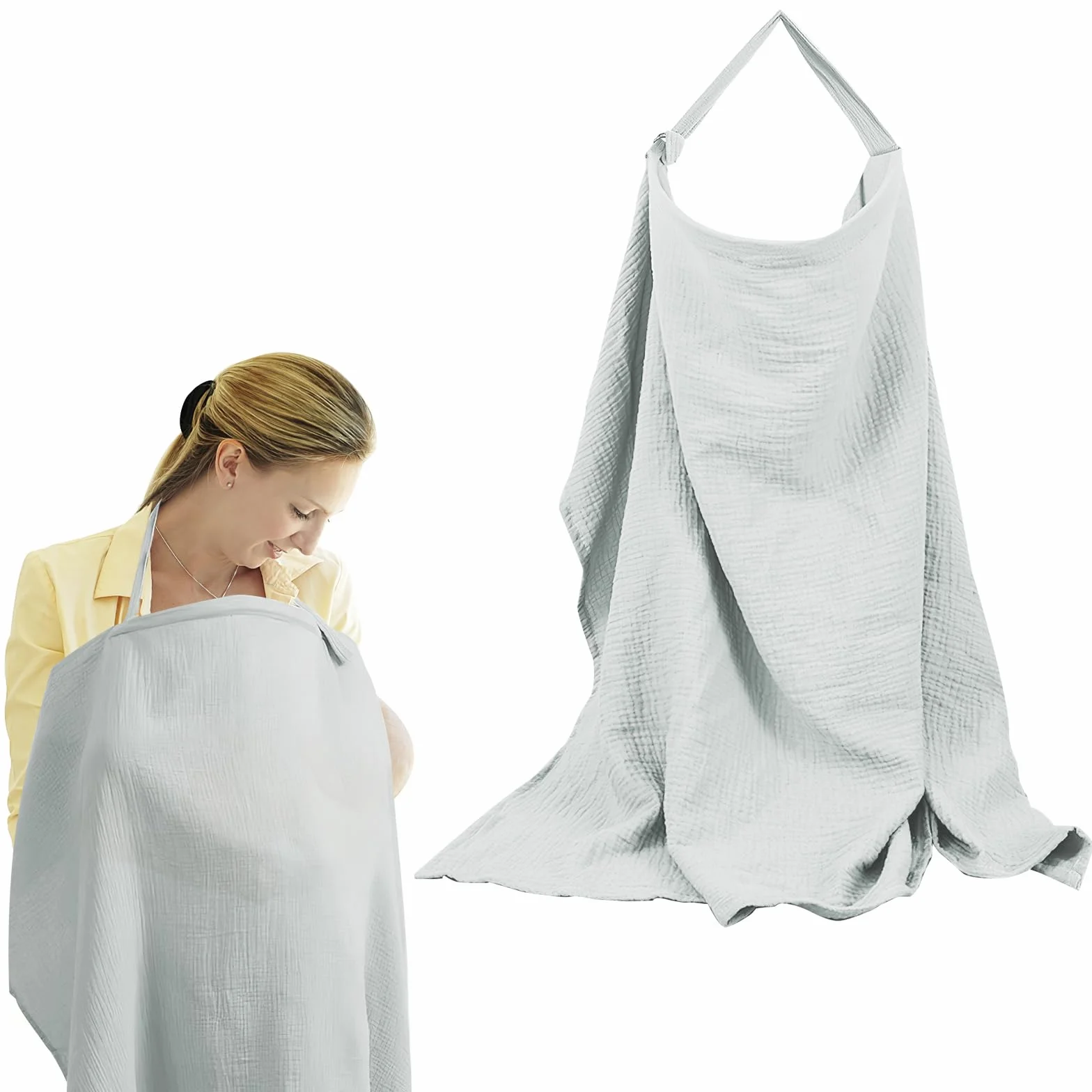 Cape Allaitement en Mousseline pour Bébé, Coque d'Intimité Totale