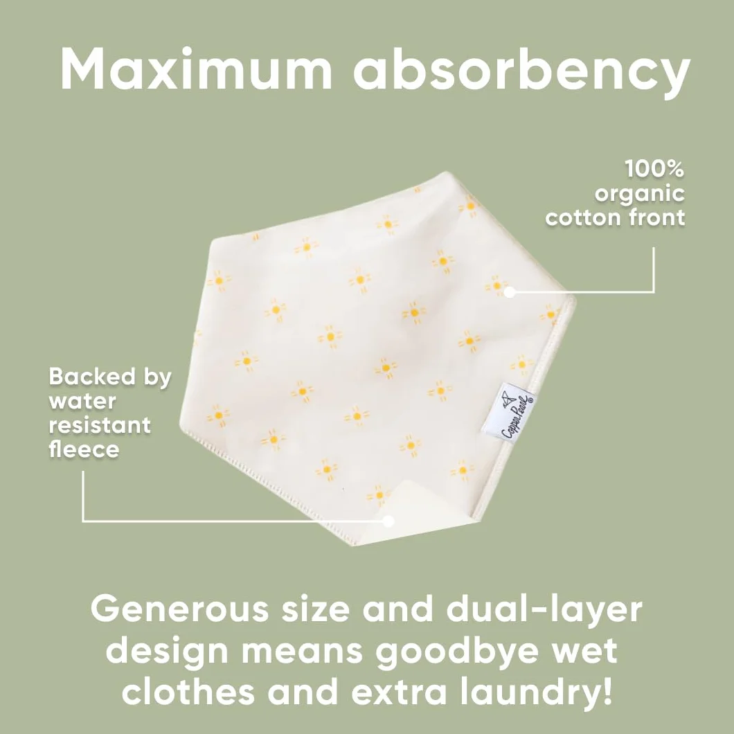 Copper Pearl Bavoir bandana bébé en coton doux absorbant ajustement réglable nombreux styles