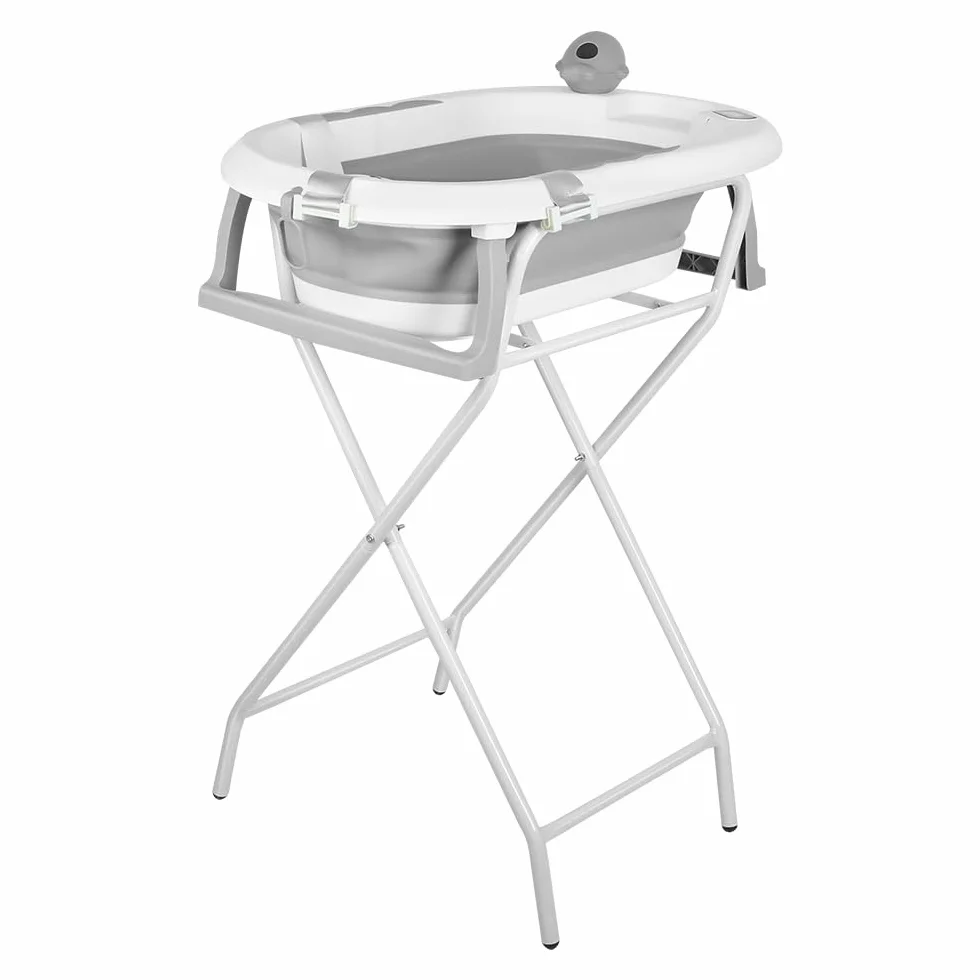 Baignoire pliable bébé avec support antidérapant 81,5 x 48 x 21 cm Gris