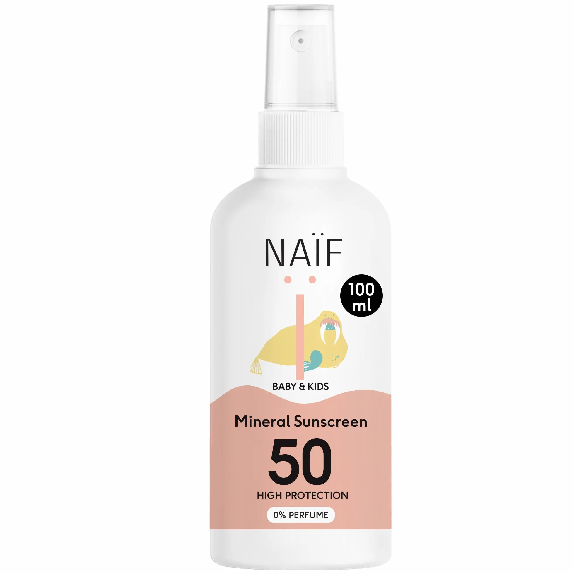 Naïf Spray Solaire Minéral SPF 50 pour Bébé & Enfant 100 ml