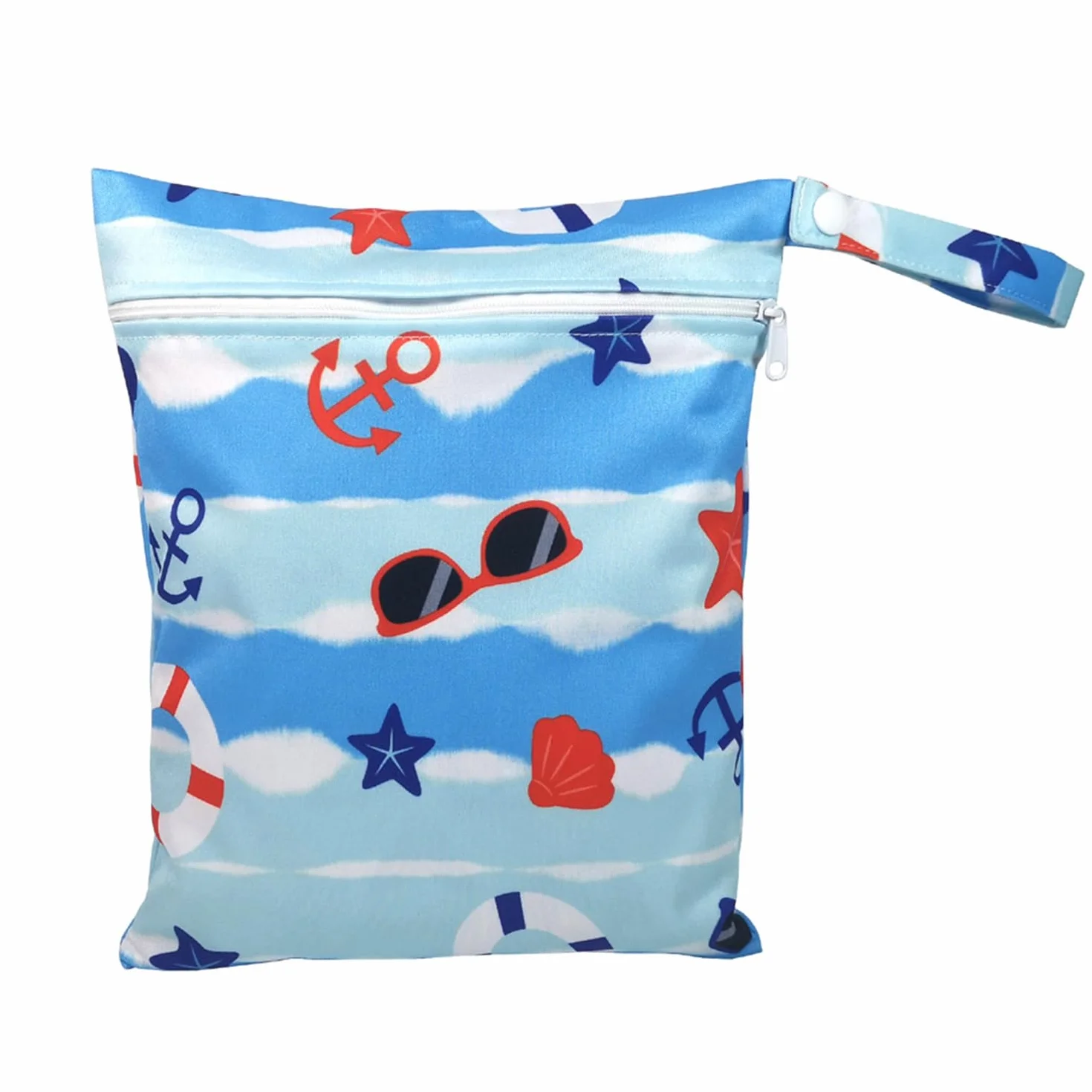 Sac Humide Imperméable Réutilisable en Tissu, Sac à Couches, Sac de Piscine de Plage de Voyage