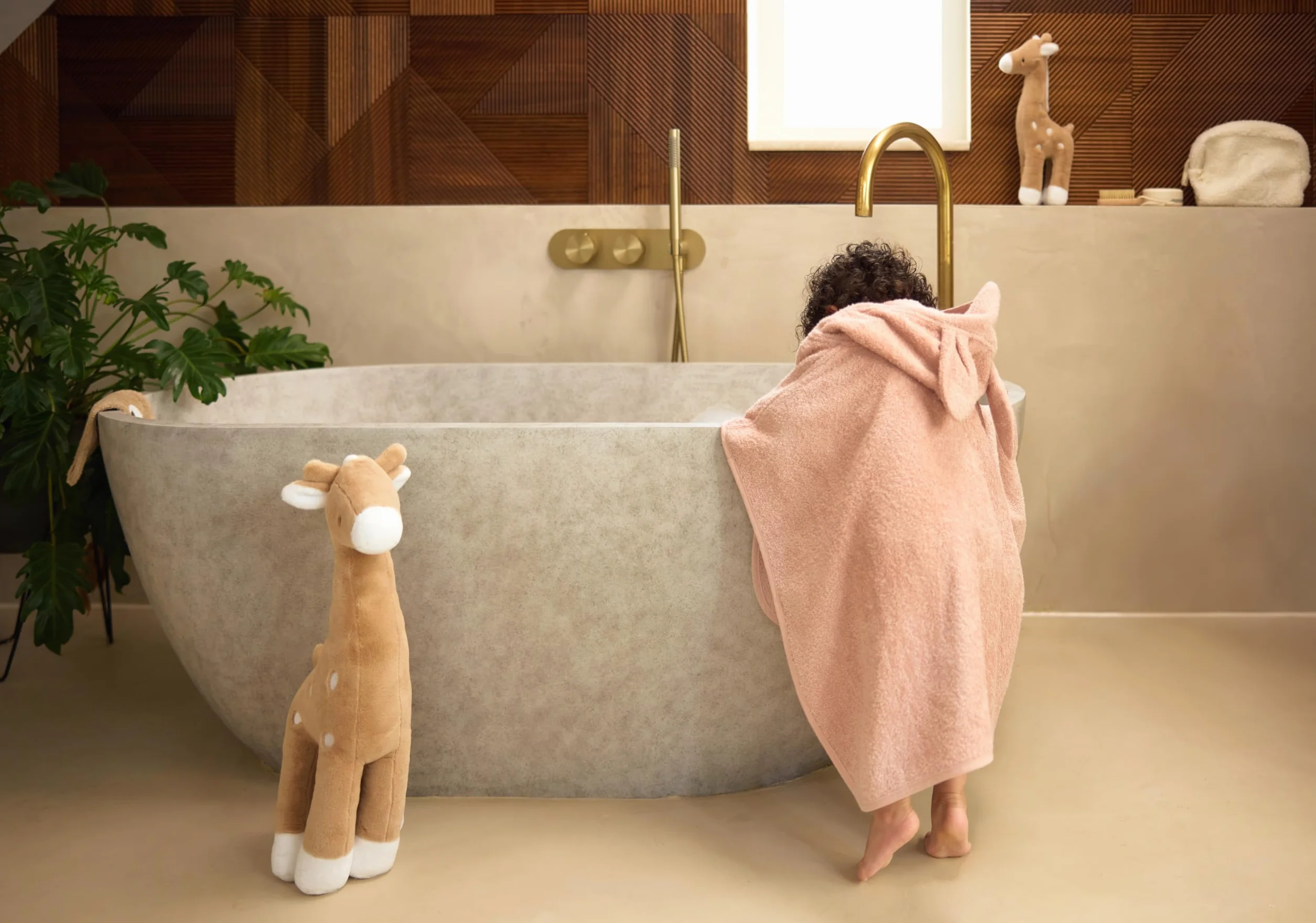 Jollein Poncho de bain enfant 1-4 ans Terry rose sauvage 100% coton Oeko-Tex capuche oreilles
