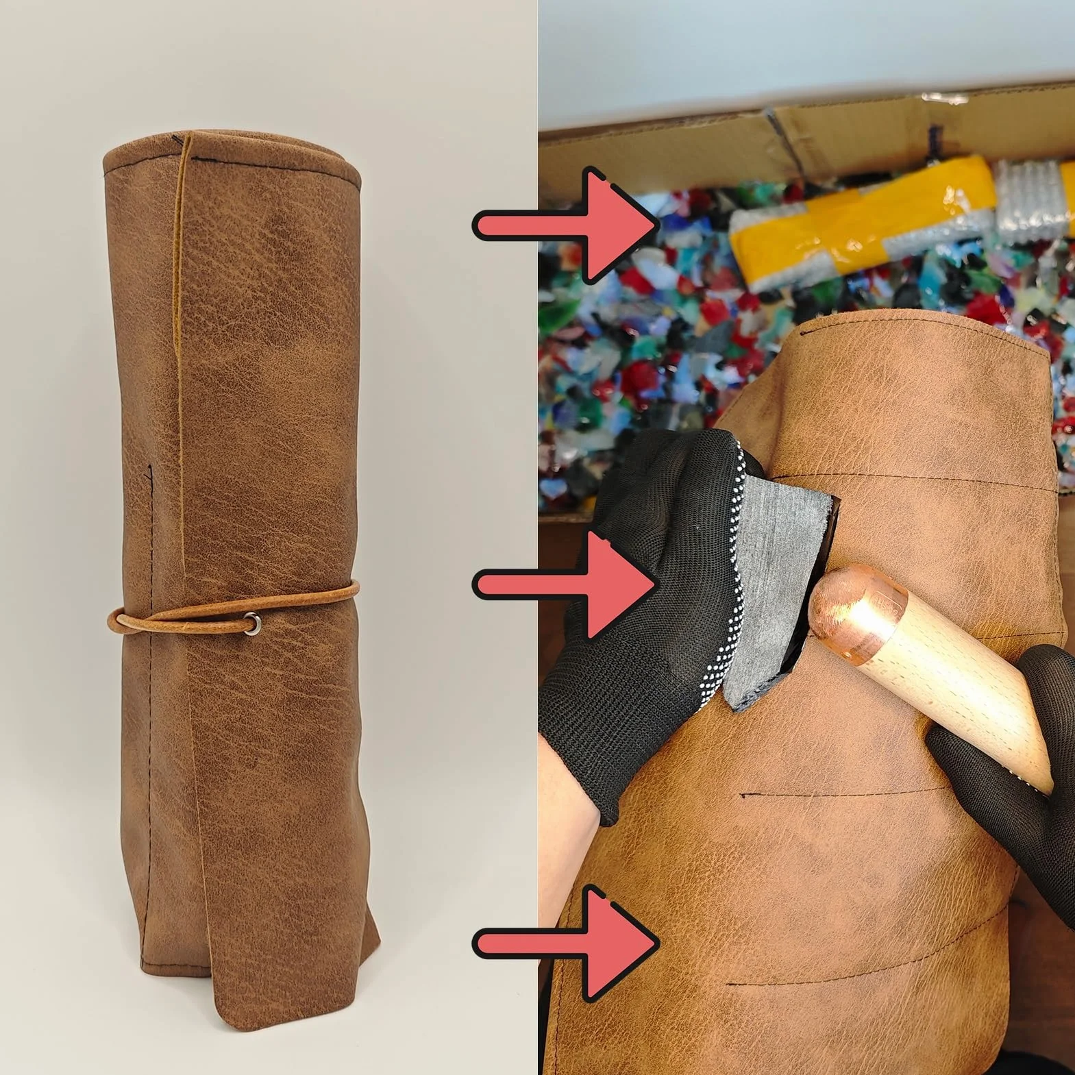 Kit d'outils de taille de silex avec flaker de pression et boppers en cuivre pour l'artisanat
