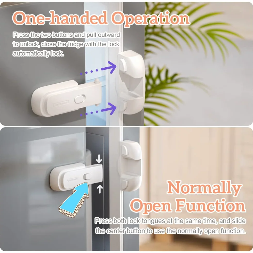EUDEMON Serrure de porte réfrigérateur à l'épreuve des enfants 25mm blanc