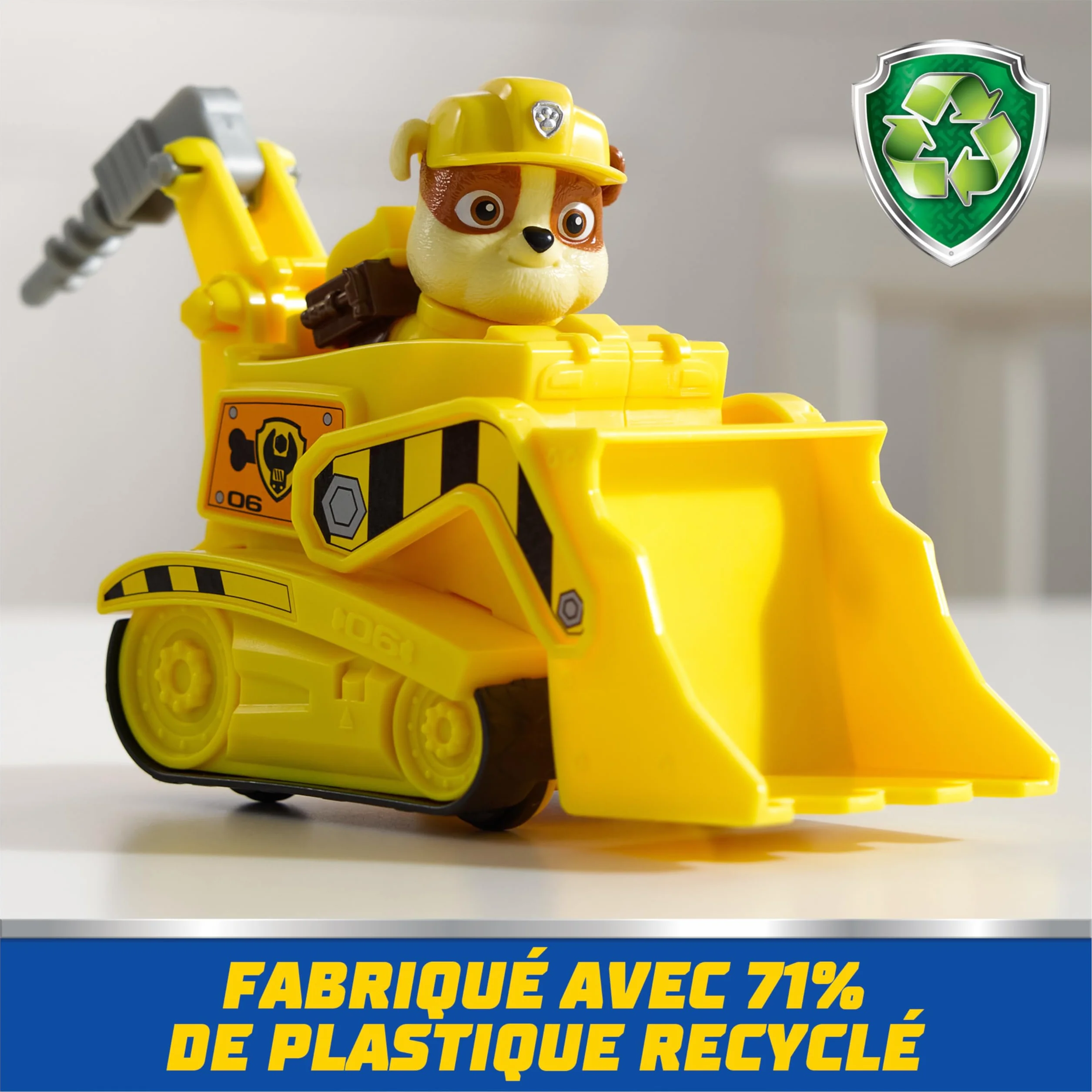 Paw Patrol Pat Patrouille Véhicule Figurine Ruben Voiture À Collectionner Plastique Recyclé Jouet Enfant 3 Ans+