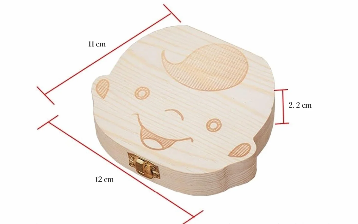 Boîte à Dents de Lait en Bois avec Étiquette Française, Coffret Souvenir pour Bébé Fille