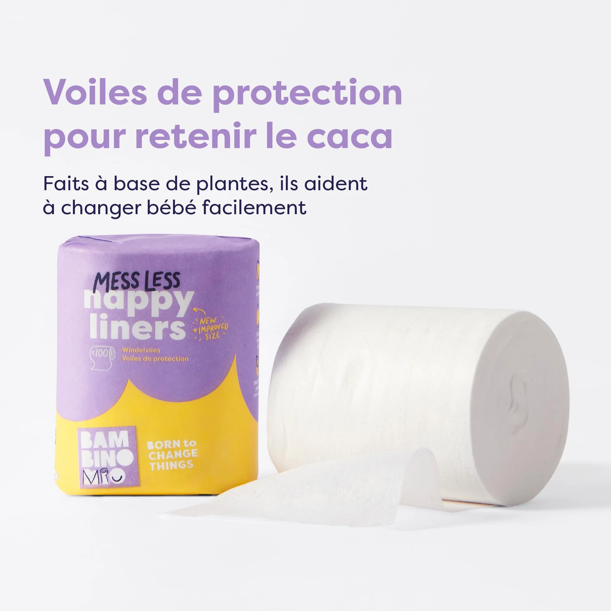 Bambino Mio Voiles de protection ultra doux 100% renouvelables 100 Voiles 2 pack