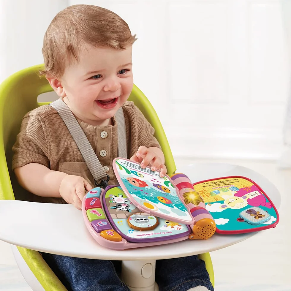 VTech Super Livre Enchanté des Baby Loulous Rose Livre interactif Bébé 6-36 Mois Français