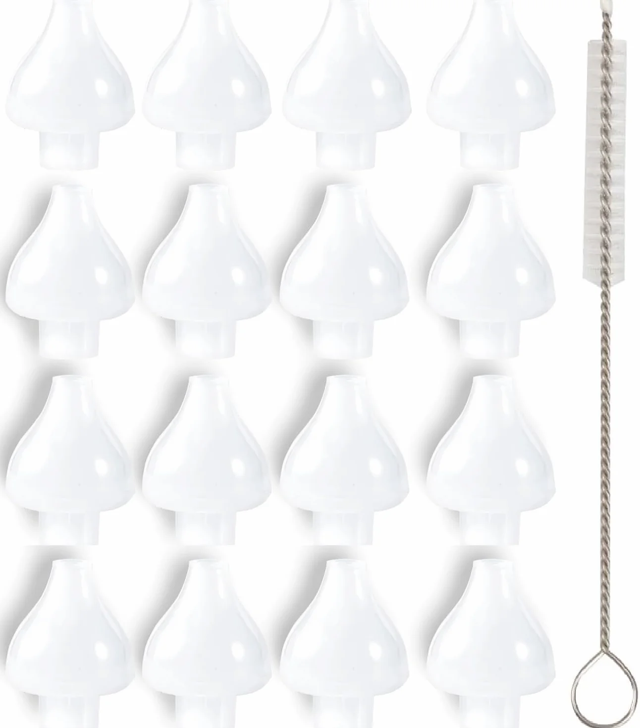 Lot de 16 Embout Seringue Nasale Bébé Mouche Bébé Blanc 16 Pièces + 1 Brosse