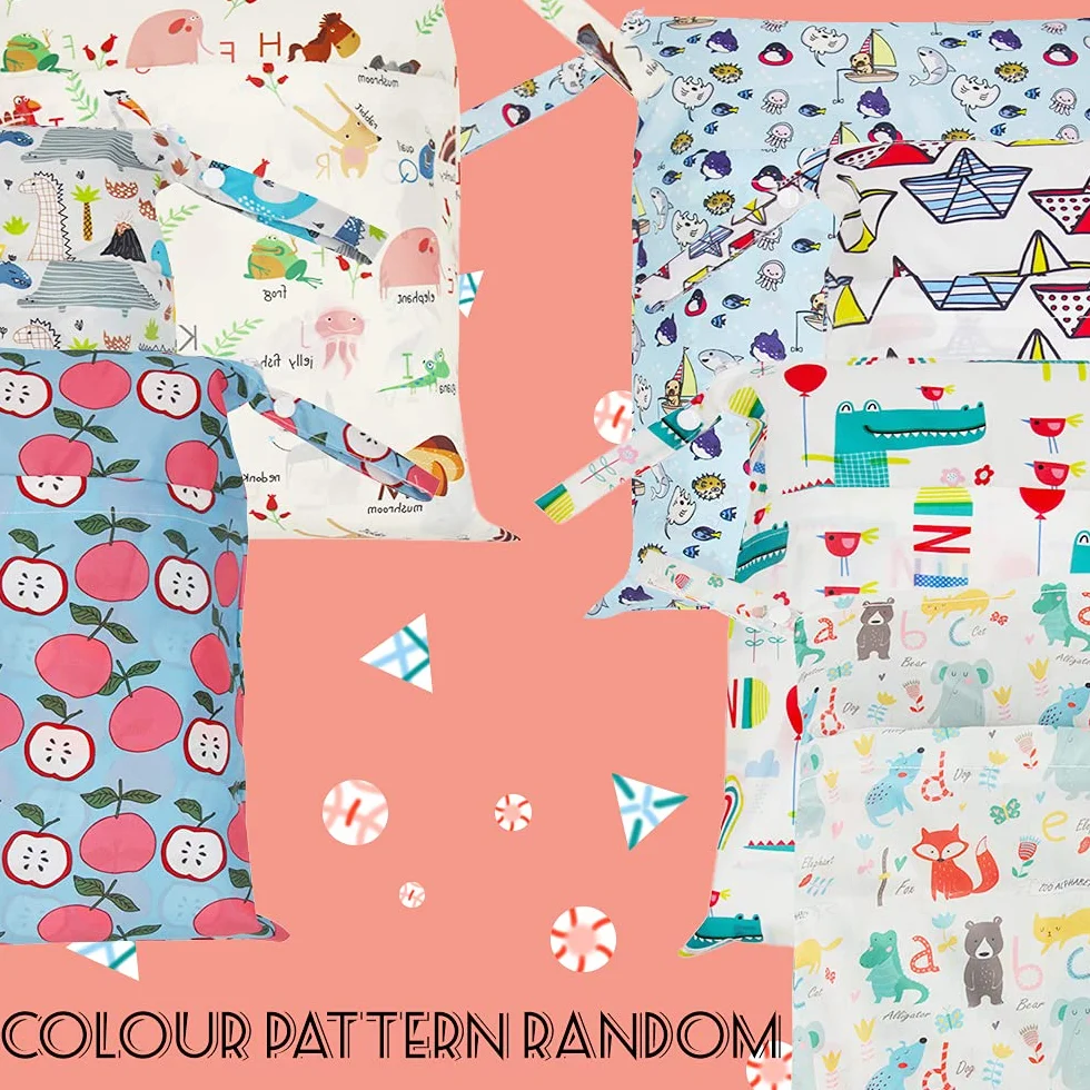 Sac Couches Lavables Etanche XiXiRan, Sac à Couche Bébé Réutilisable, Wet Bag, 3 Modèles S/M/L