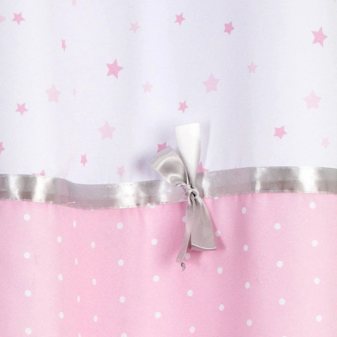 Atmosphera Rideau Enfant Princesse Ruban Rose et Blanc 140x260 cm