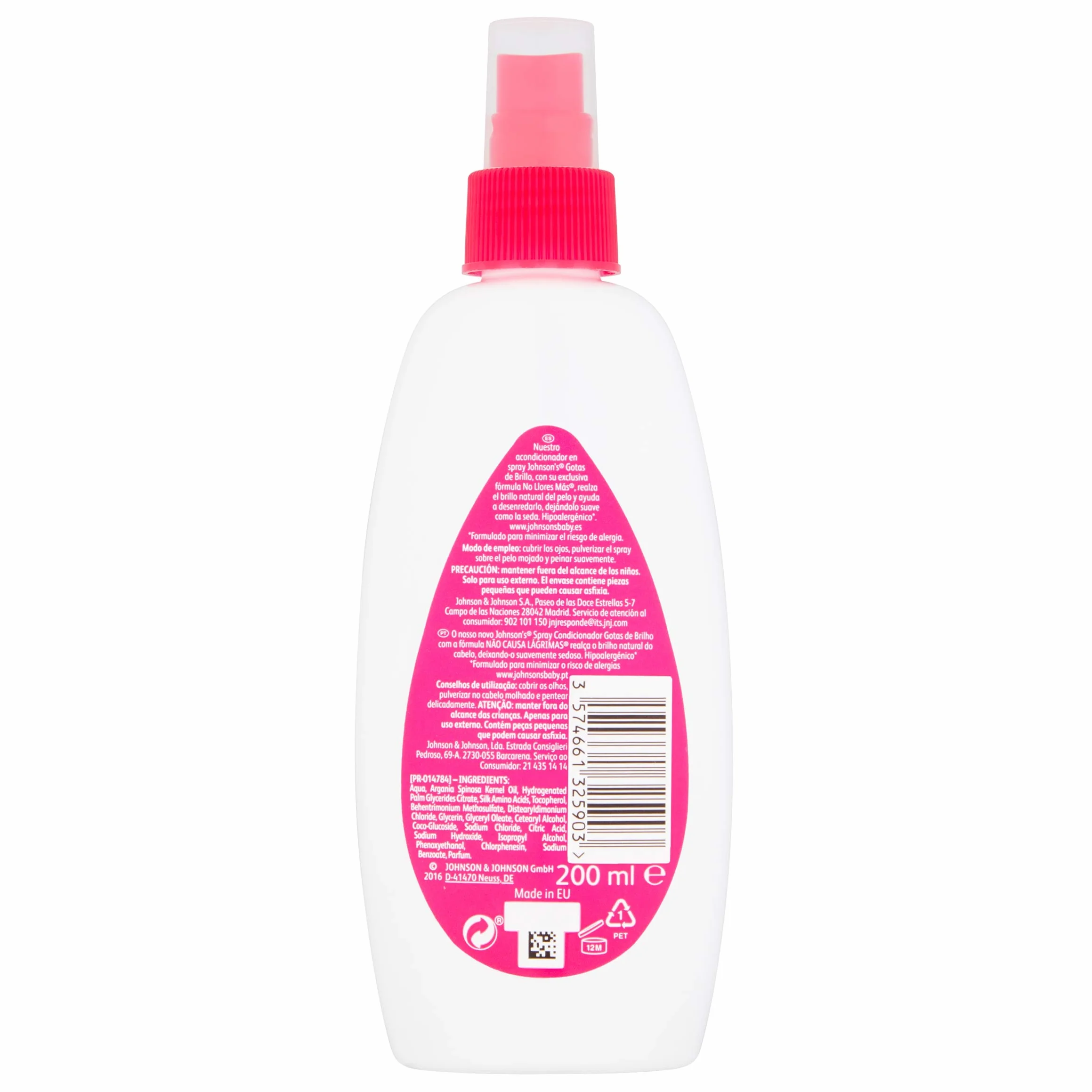 Johnson's Baby Après-shampooing en spray Gouttes de brillance 200 ml