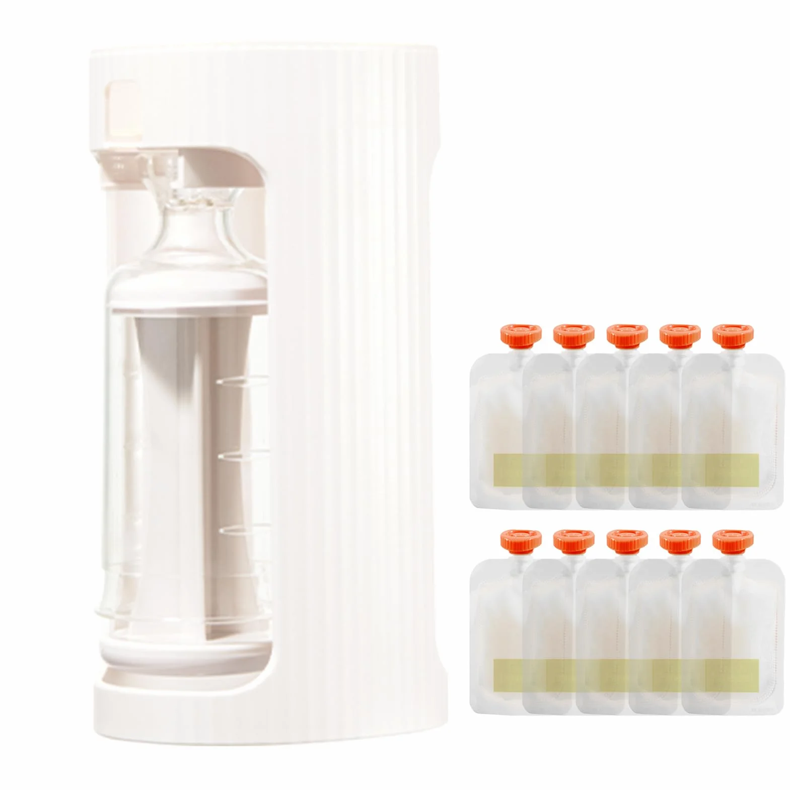 Machine À Aliments Pour Bébé - Station De Remplissage De Purée Fruits Avec Sac De Pressage 10Pcs - Portable Purée Squeezer