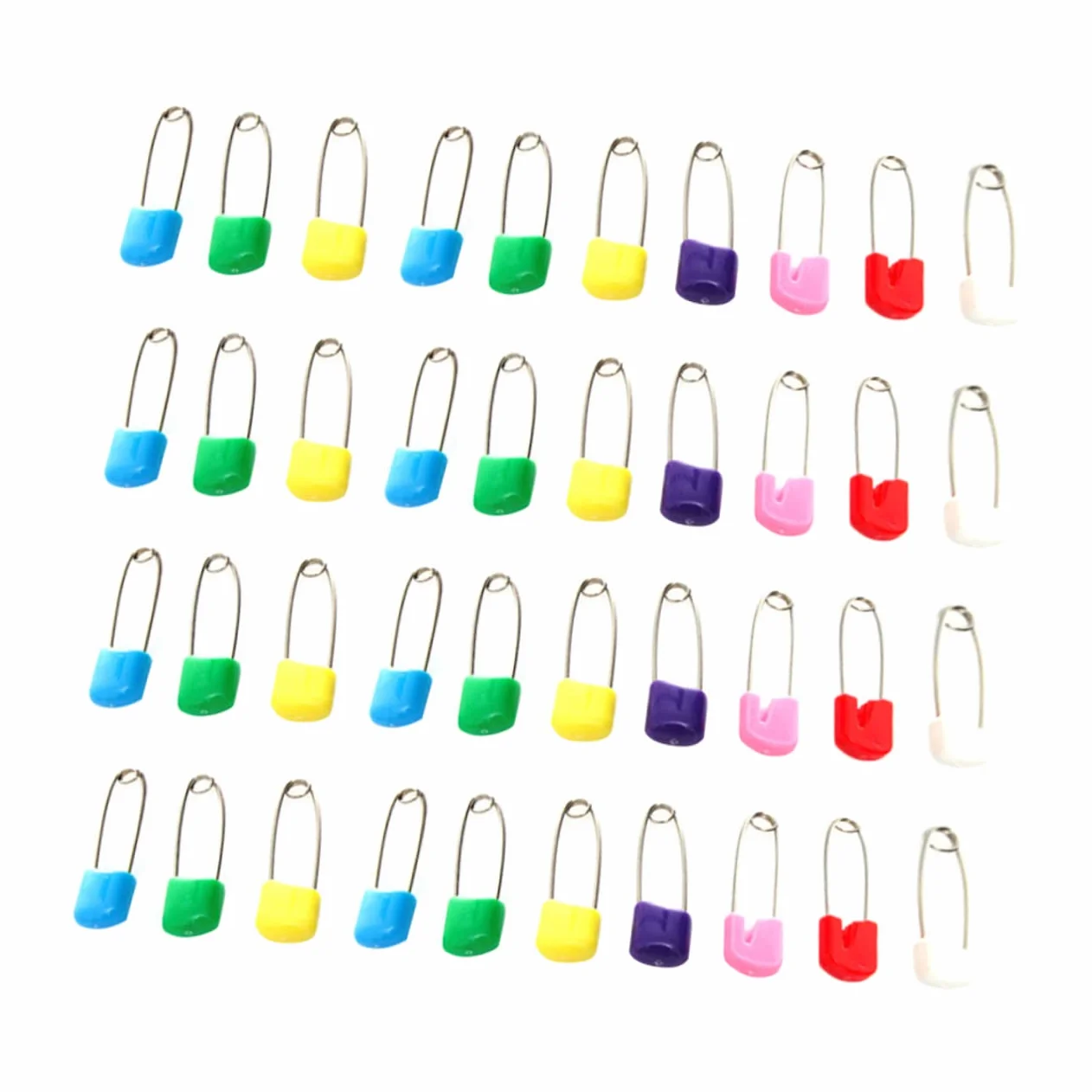 NUOBESTY Épingles de Sûreté en Acier et Plastique Lot de 100 pour Couche