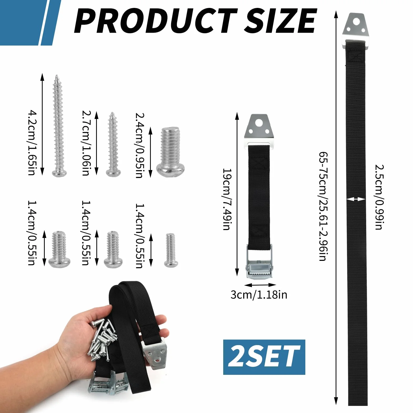 Sangles de Sécurité pour Meubles et TV Anti Basculement Réglables 2PCS