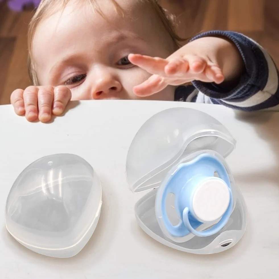 Boîte à Sucette 3 Pièces Boîtier Porte-Tétines Transparent Accessoires de Voyage