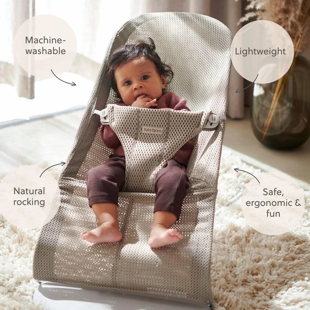 BabyBjörn Transat Bliss Mesh Gris-beige