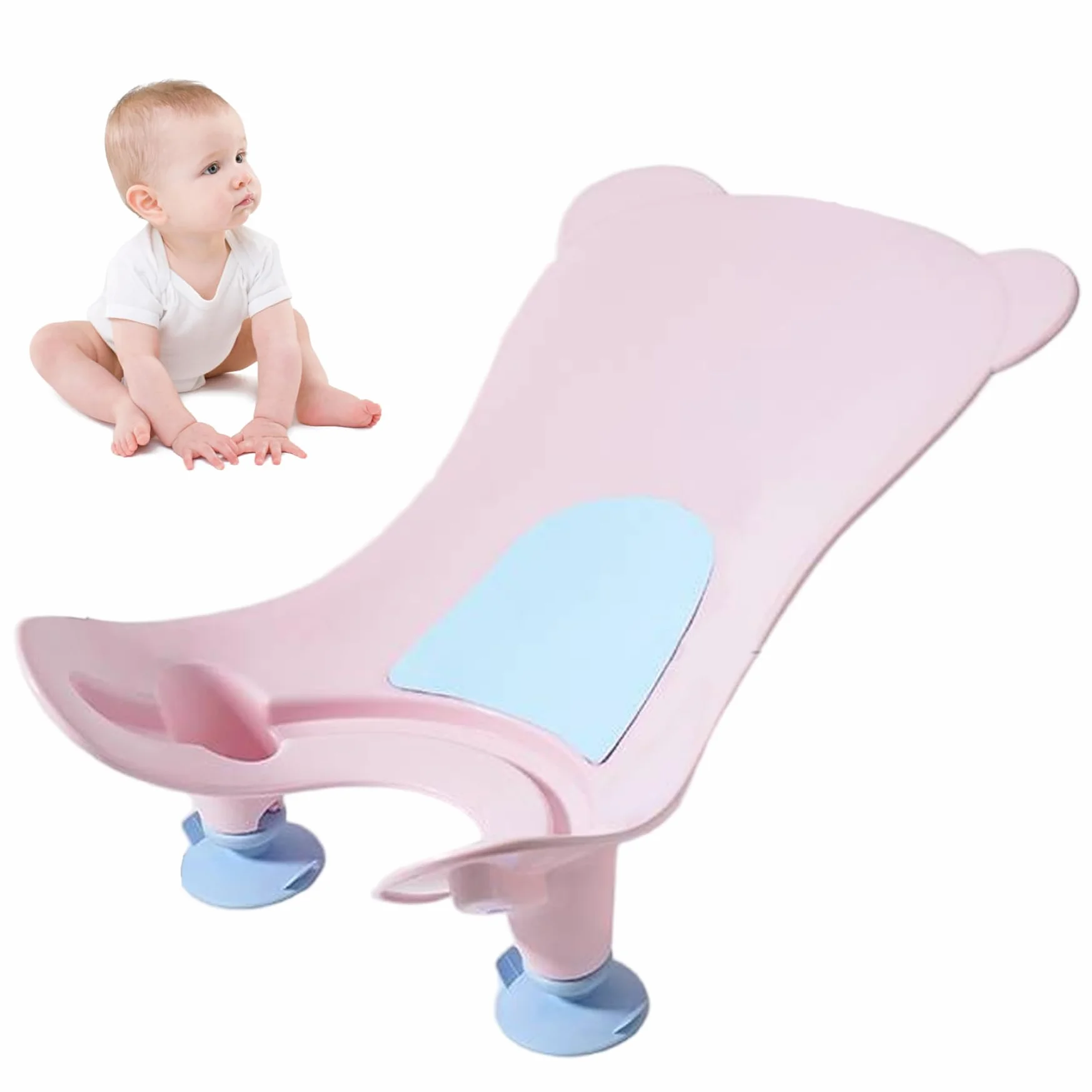 Bassin de bain pour nourrissons multifonctionnel avec ventouse, lavabo portable bébé trou suspendu
