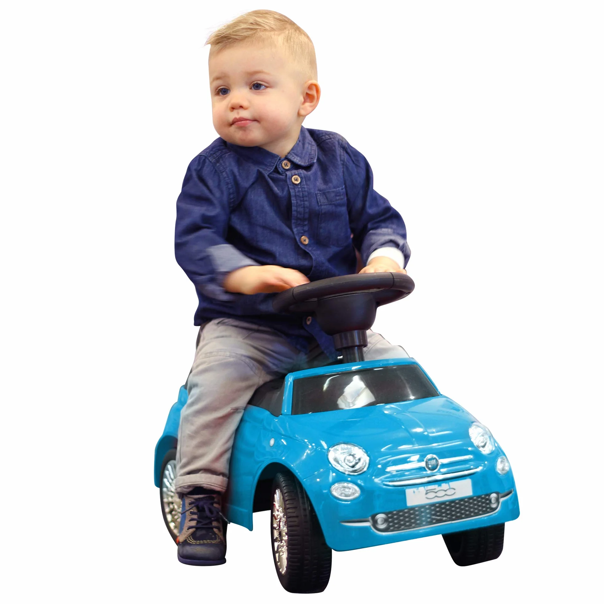 Trotteur Fiat 500 Bleu Plastique Poids Max 25 Kg 12 Mois