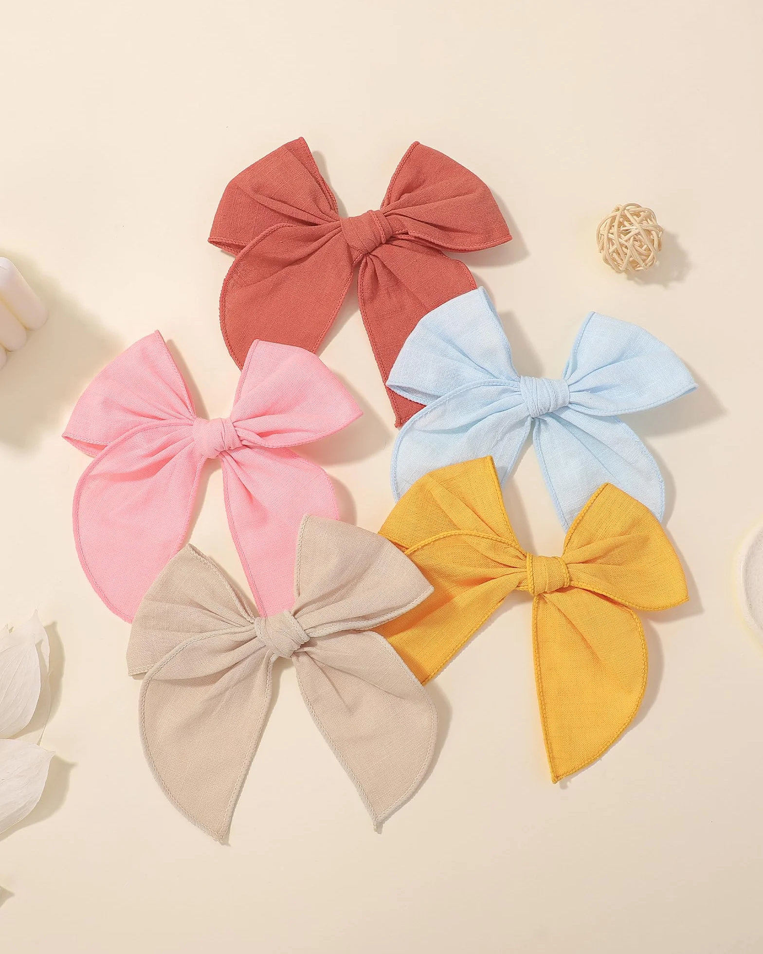 Barrettes à cheveux doublées pour bébé fille lot de 8