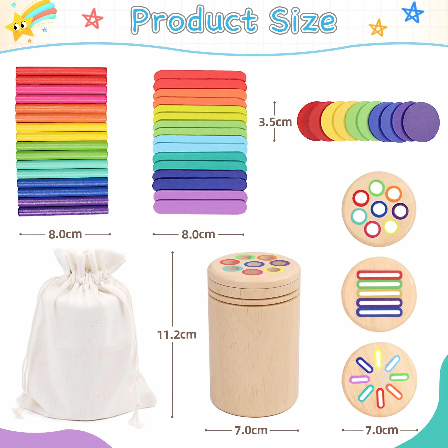 Jeux Montessori 1 2 3 Ans, 3 en 1 Jouet De Tri Enfants Jouets Montessori Bois Forme Trier Bebe 1 2 3 4 Ans Apprendre Les Couleurs Jeu Educatif 1 An avec Sac de Rangement Jouets à Trier Et à Empiler