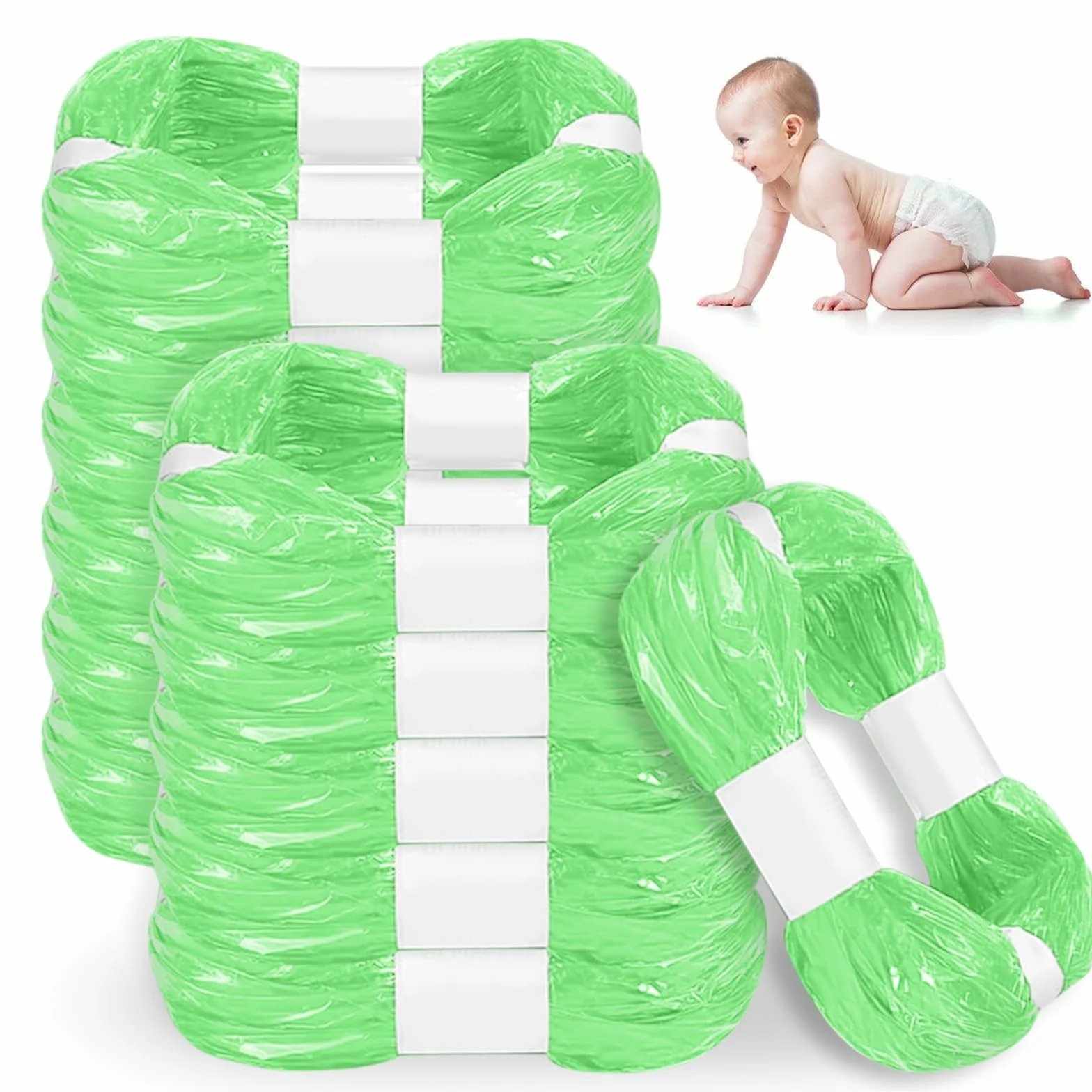 GIBOHOM Lot de 12 Recharge Poubelle à Couches, Antibactérien Anti-odeurs Compatible Tommee Tippee