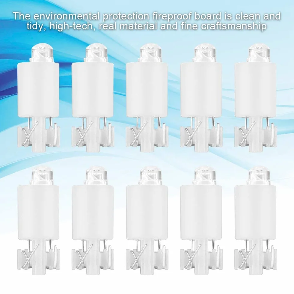 Bouton d'Arcade LED 10PCS, Accessoires de Commutateur de Jeu Vidéo, Résistant à l'Usure, Précision (Blanc)