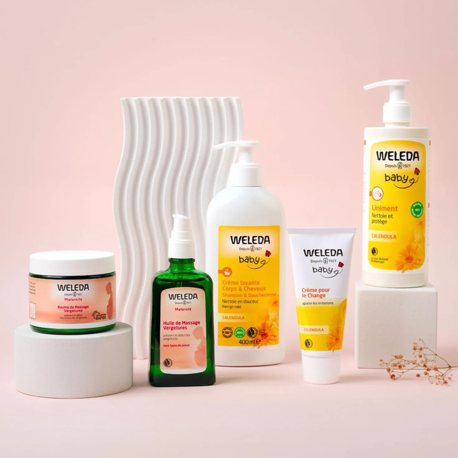 WELEDA Baby Liniment Soin Nettoyant Pour Le Change Au Calendula Huile D'Olive Bio 400ml