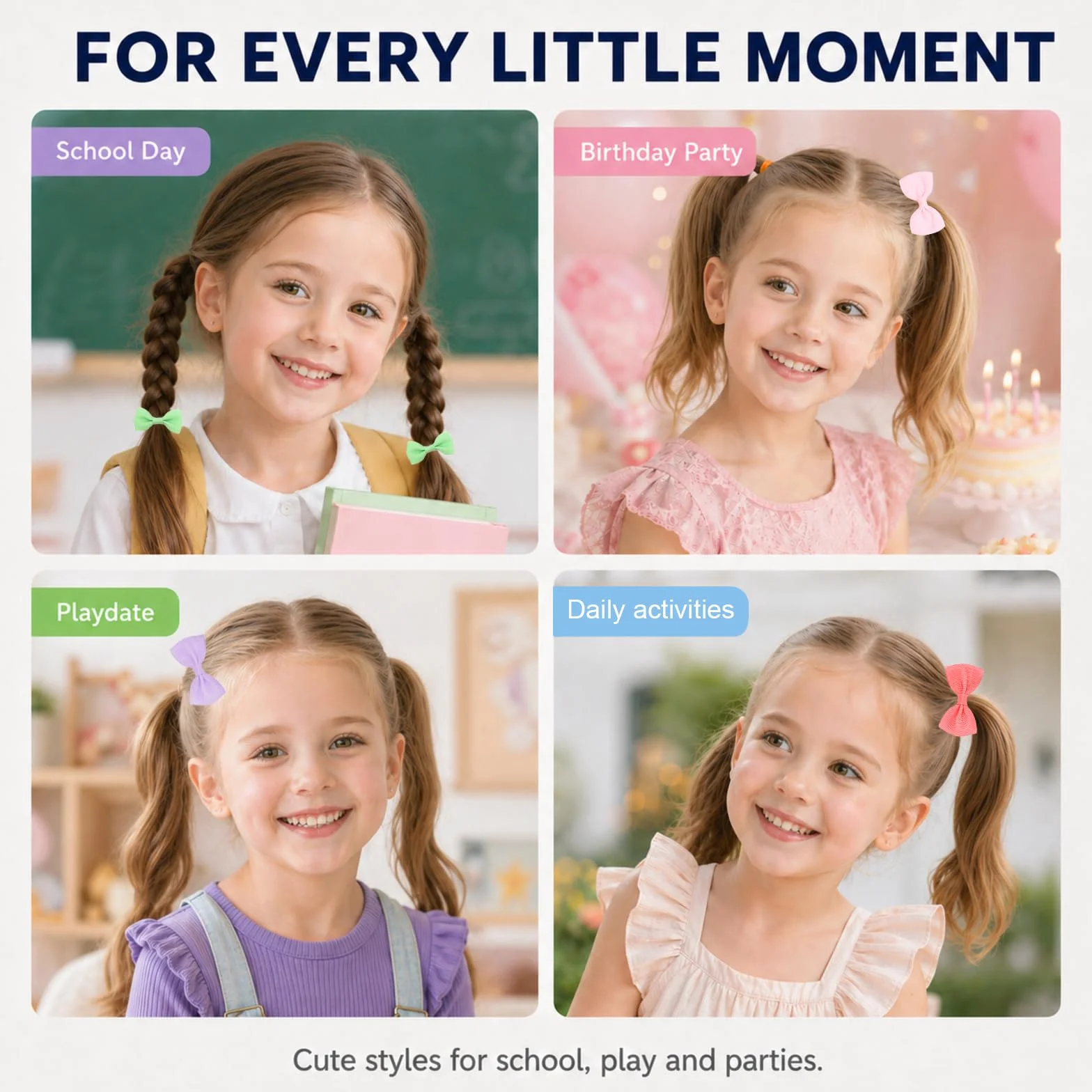 78 Pièces Barrettes Cheveux Fille Chouchou Bébé, Élastiques Cheveux, Mini Pinces pour Bébé