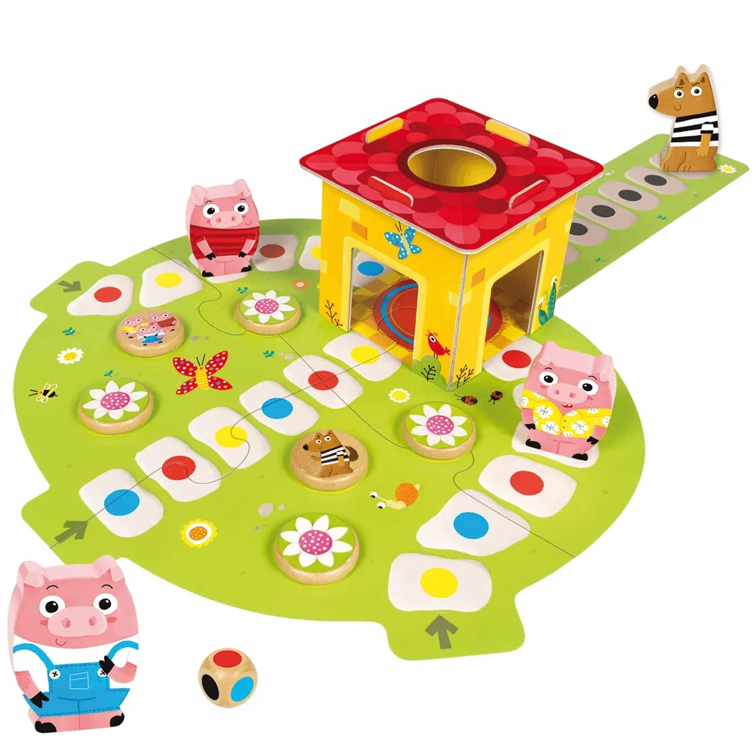 Goula 3 Petits Cochons Jeu Coopératif Éducatif pour Enfants dès 2 Ans