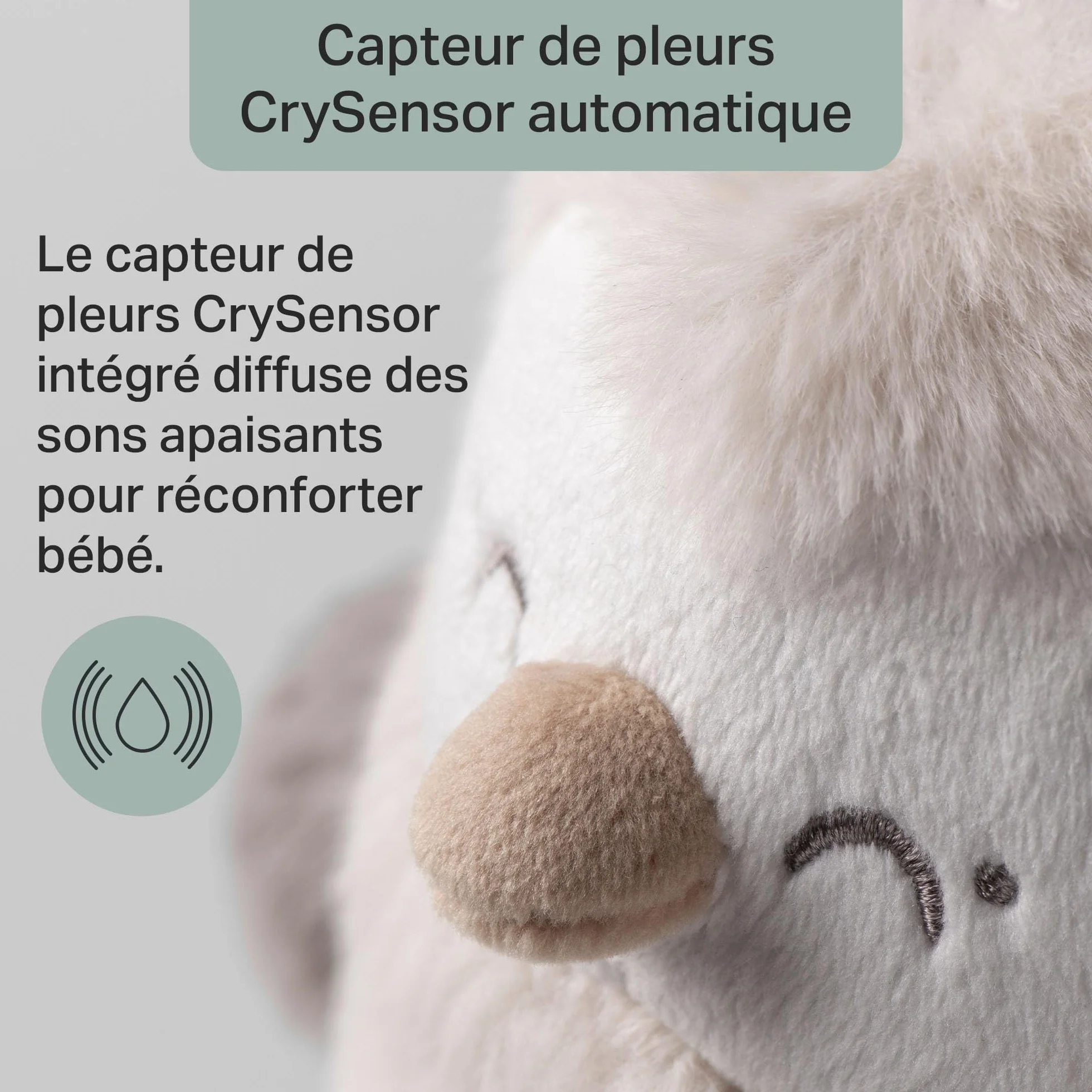 Tommee Tippee Mini OllieChouette Aide au sommeil portable bruit blanc machine rechargeable USB 72h lavable