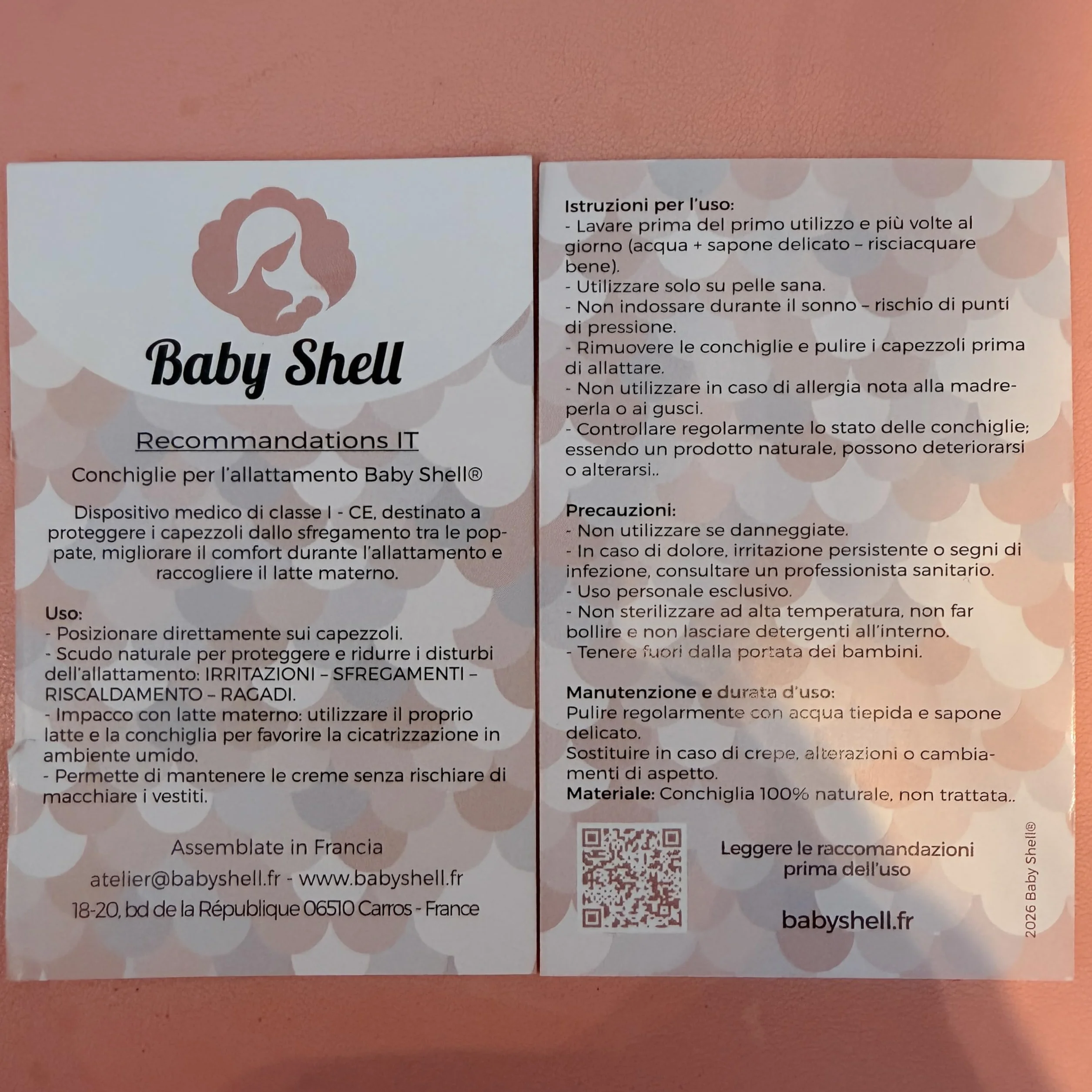 Baby Shell Coquillage d'allaitement Taille Medium Lot de 2 Coquille naturelle prévention fissures