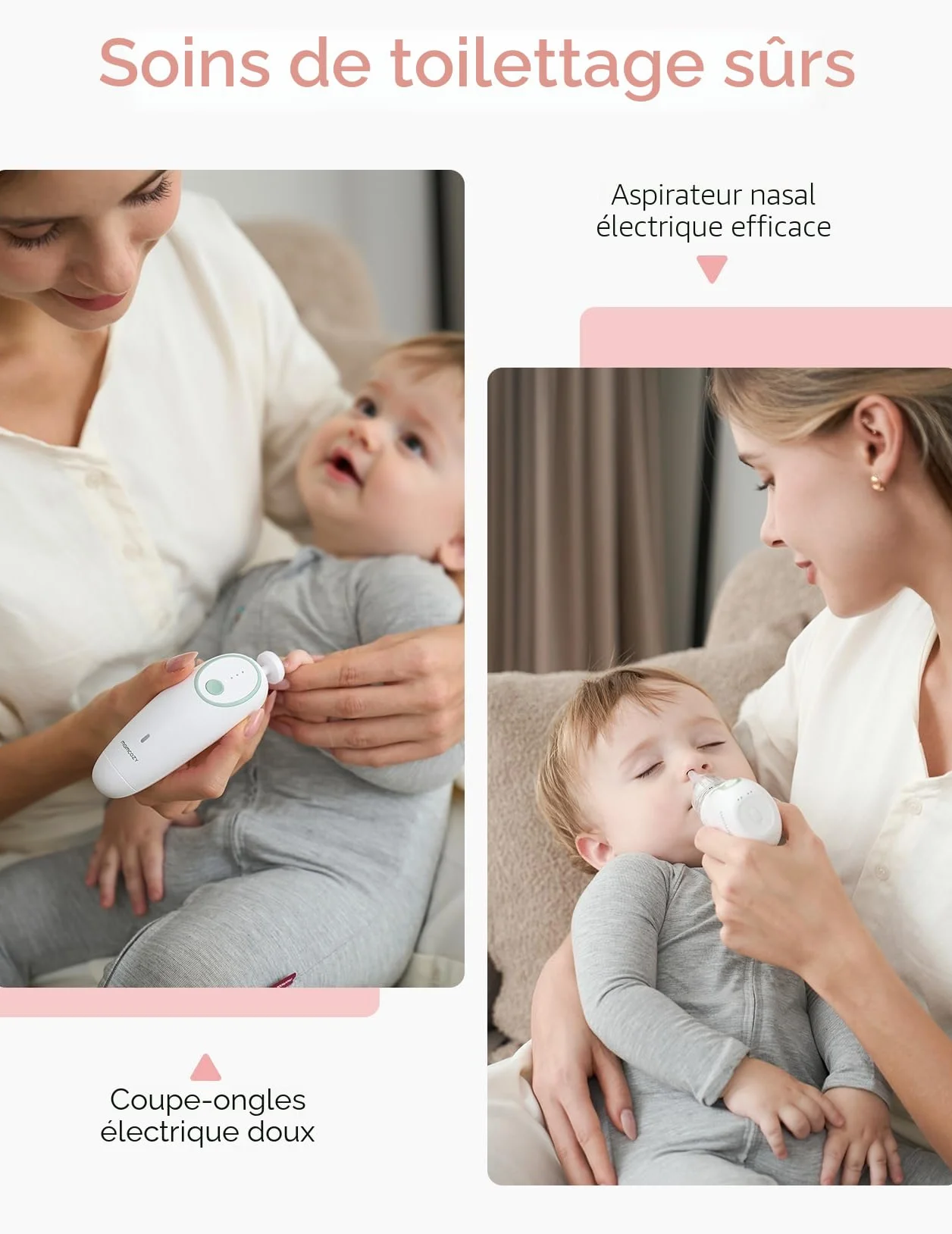 Momcozy Elite Baby Kit, Cadeau de Qualité Supérieure pour Toilettage, Santé et Nettoyage de Bébé, Idéal pour Baby Shower, Inclut Lime à Ongles et Aspirateur Nasal Électrique