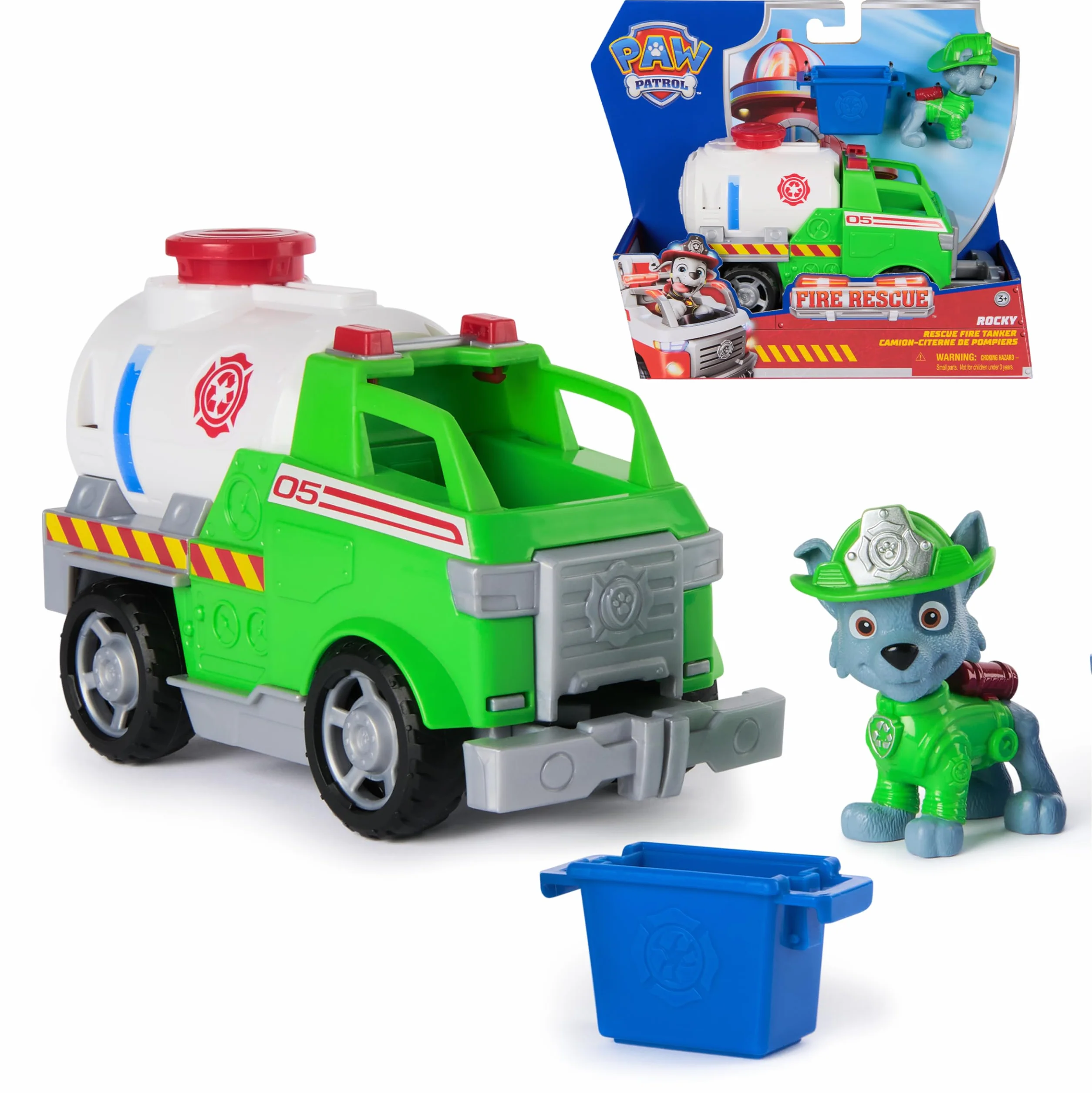 Paw Patrol Pat Patrouille Véhicule Figurine Rocky Fire Rescue Mission Pompiers Voiture Figurine Collectionner Bac Pince Jouet Enfant 3 Ans+