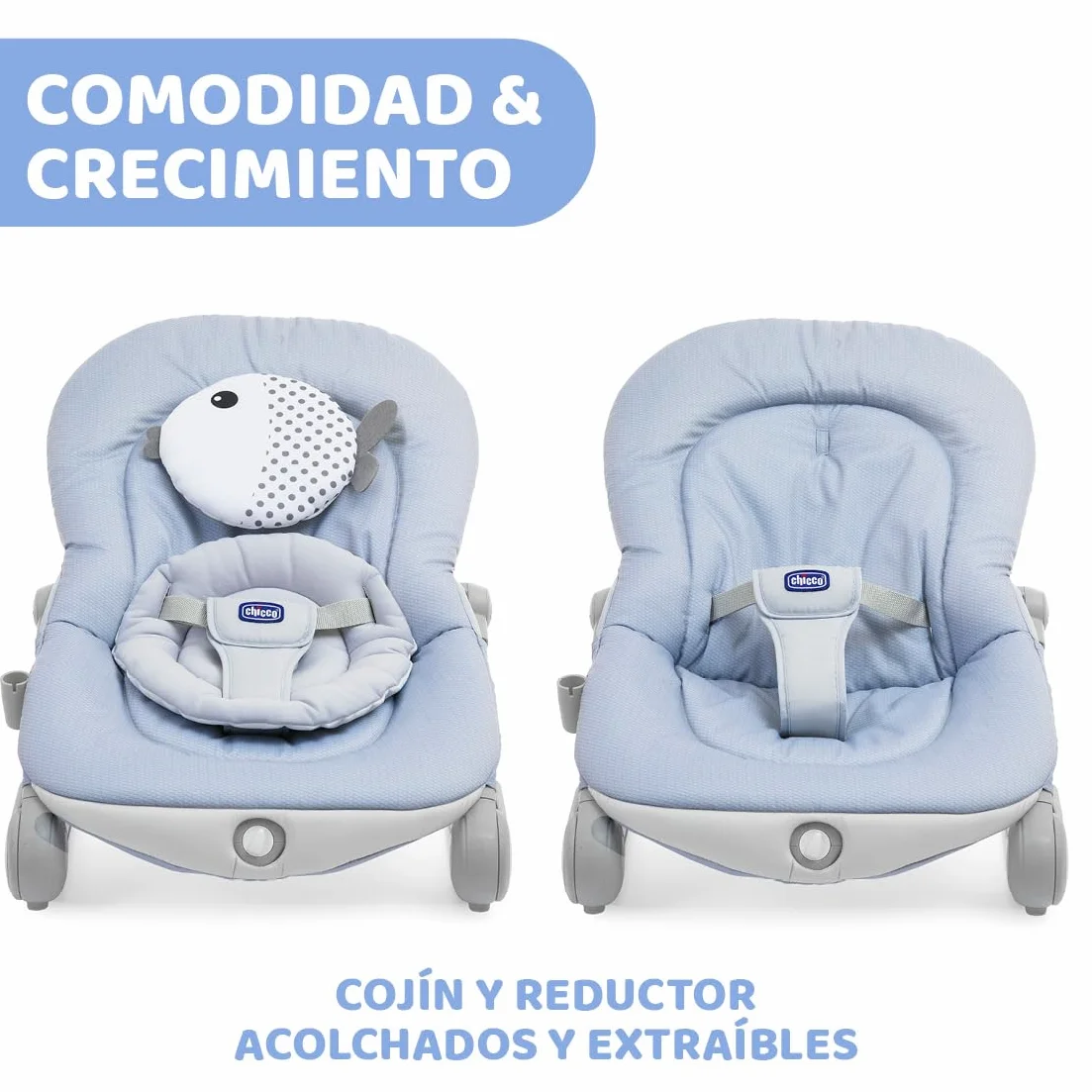 Chicco Balloon Transat Évolutif Bébé Enfant Chaise Bascule Fauteuil Dossier Inclinable Pliage Compact Jouet Électronique Interactif Lumières Sons Naissance 18 kg