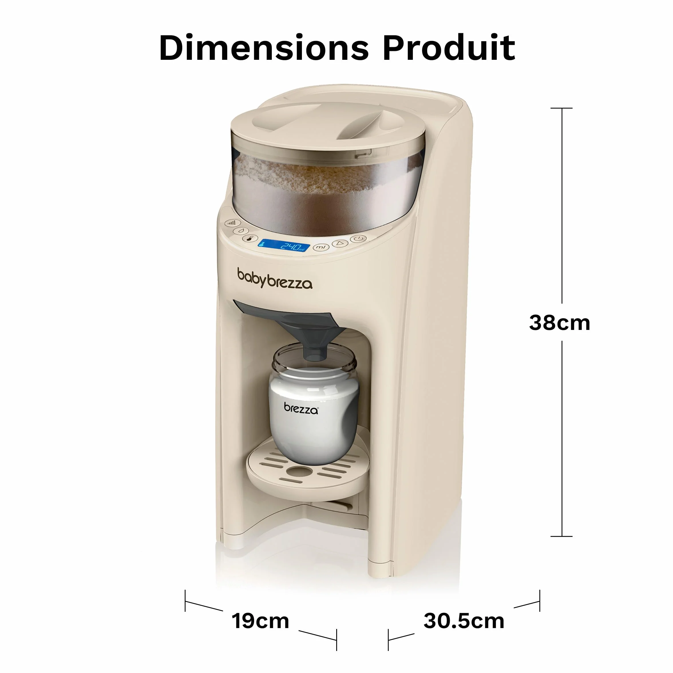 Baby Brezza Formula Pro Advanced Préparateur de Biberons Automatique Beige Oatmeal