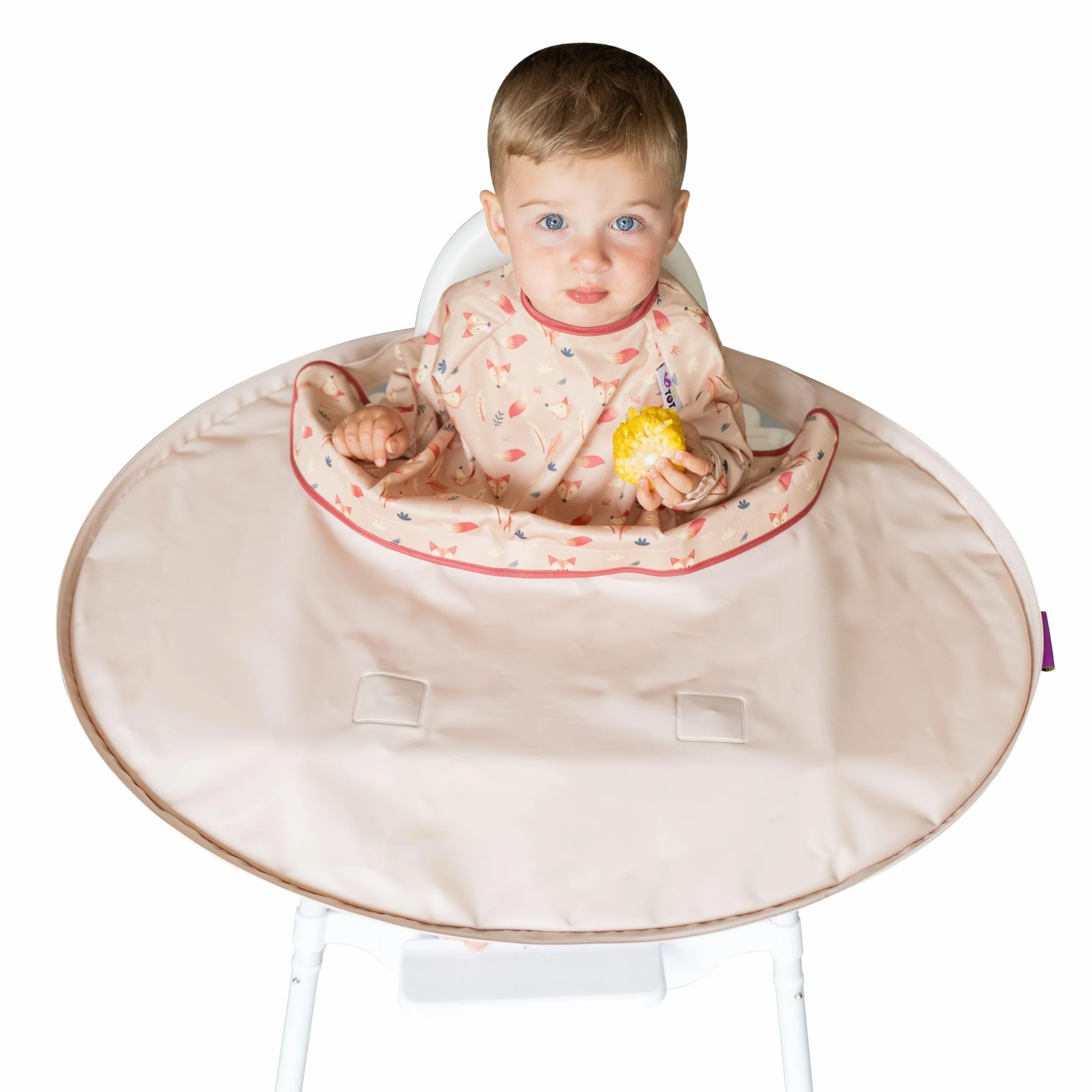 Tidy Tot®™ Kit Bavoir et Plateau Repas Bébé Anti-Gaspillage DME Diversification Alimentaire